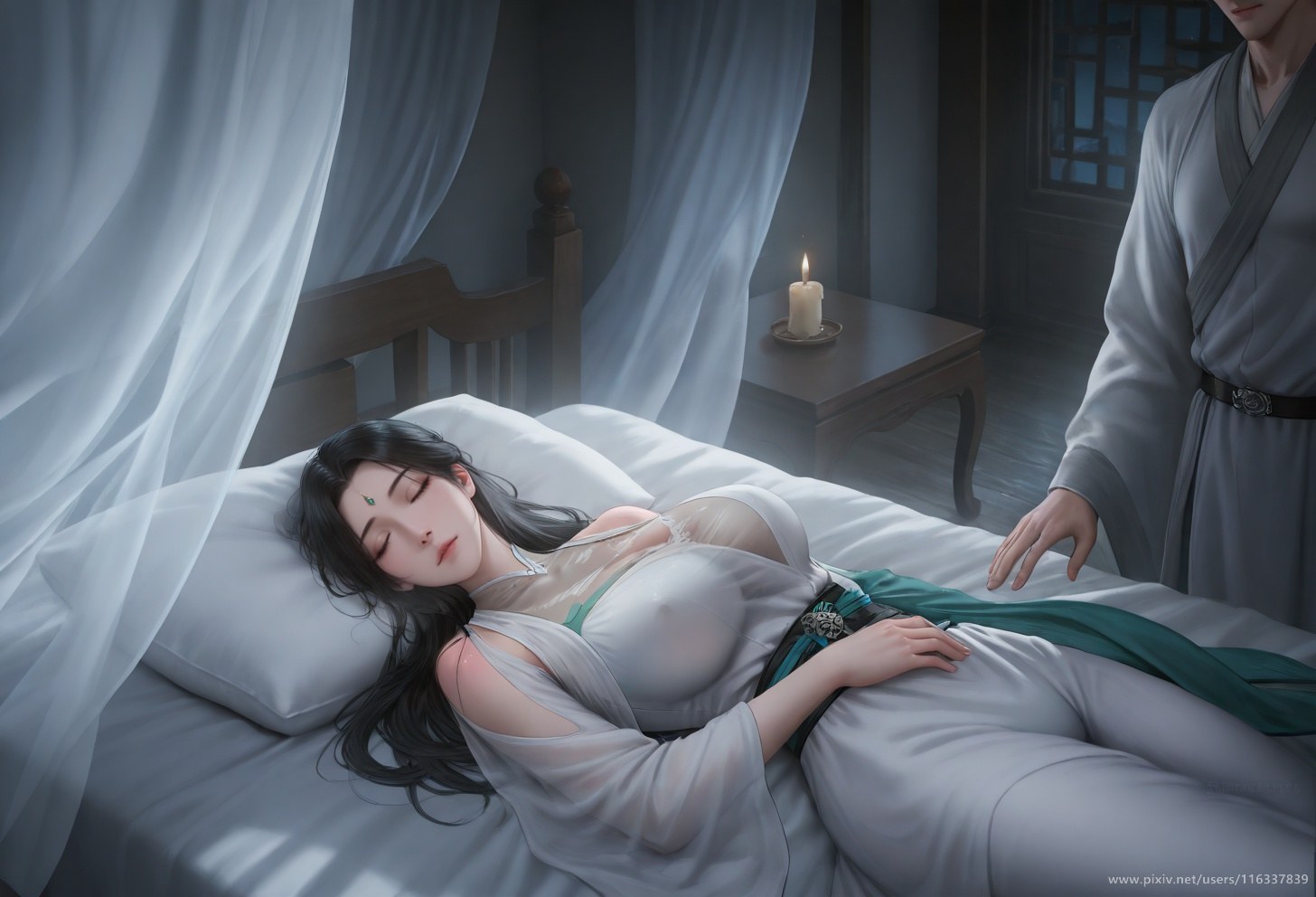 AI Porn - 배 고풍 흰 의상 스토리 성인 고풍 흰 의상, 실내 스토리, 상반신 노출 AI 이미지 갤러리 102P