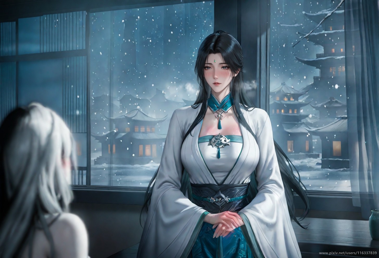 AI Porn - 배 고풍 흰 의상 스토리 성인 고풍 흰 의상, 실내 스토리, 상반신 노출 AI 이미지 갤러리 102P