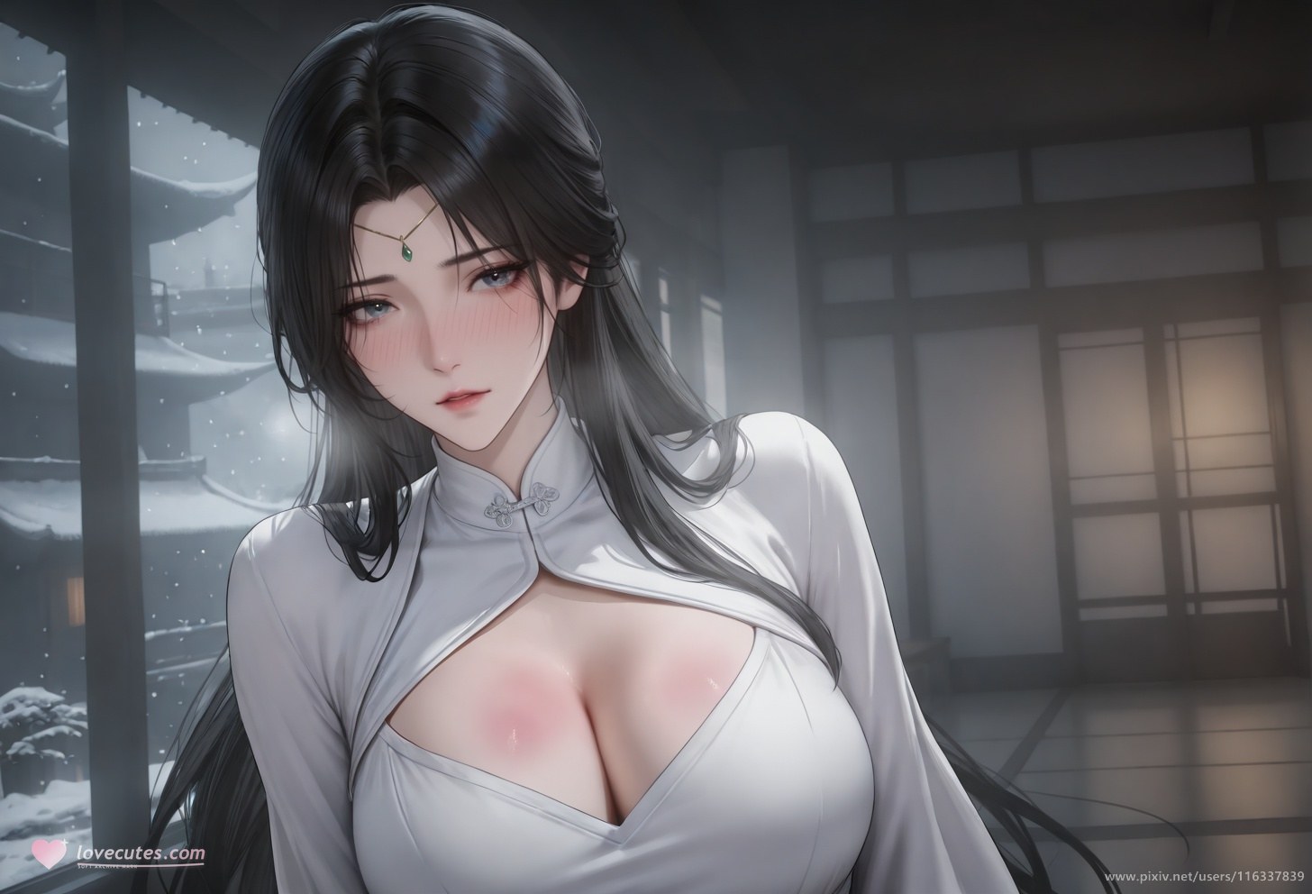 AI Porn - Pei áo trắng cổ phong cốt truyện người lớn áo trắng cổ phong, bối cảnh trong phòng và chi tiết người lớn bộ sưu tập AI 102P