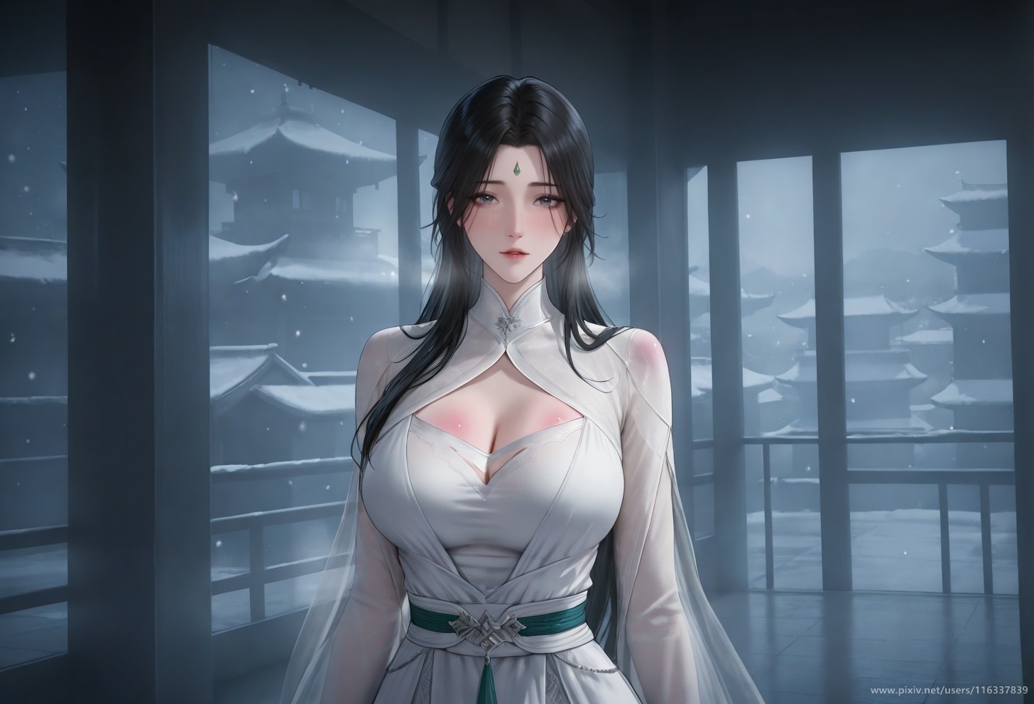 AI Porn - Pei ancient-style white robe story adult ancient-style white robe scenes, indoor story framing, topless adult detail AI Adult Gallery 102P
