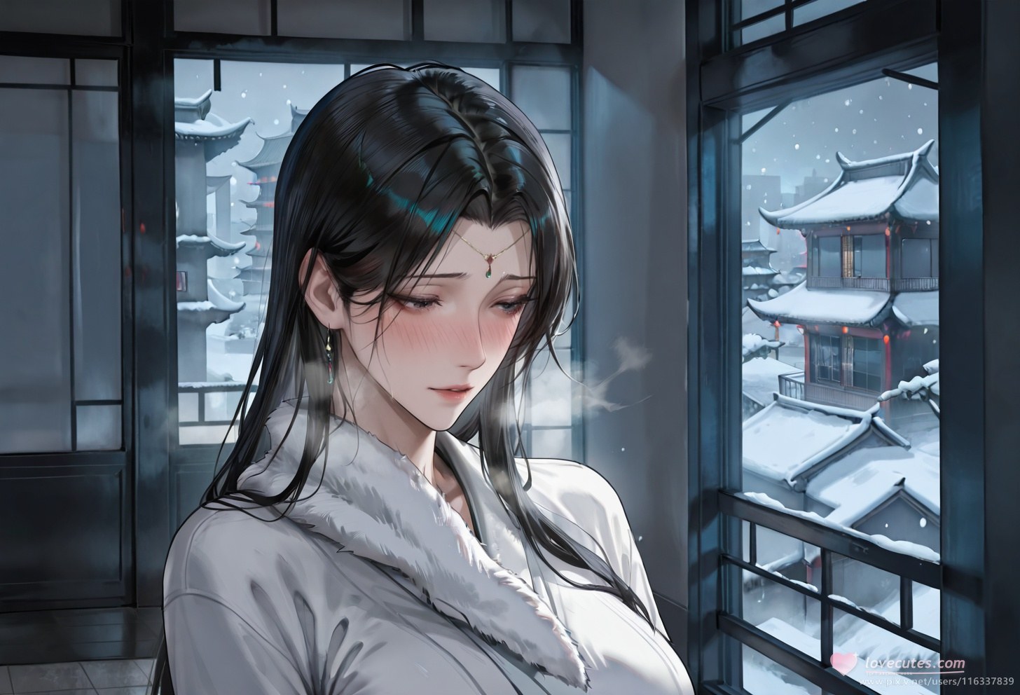 AI Porn - Pei ancient-style white robe story adult ancient-style white robe scenes, indoor story framing, topless adult detail AI Adult Gallery 102P