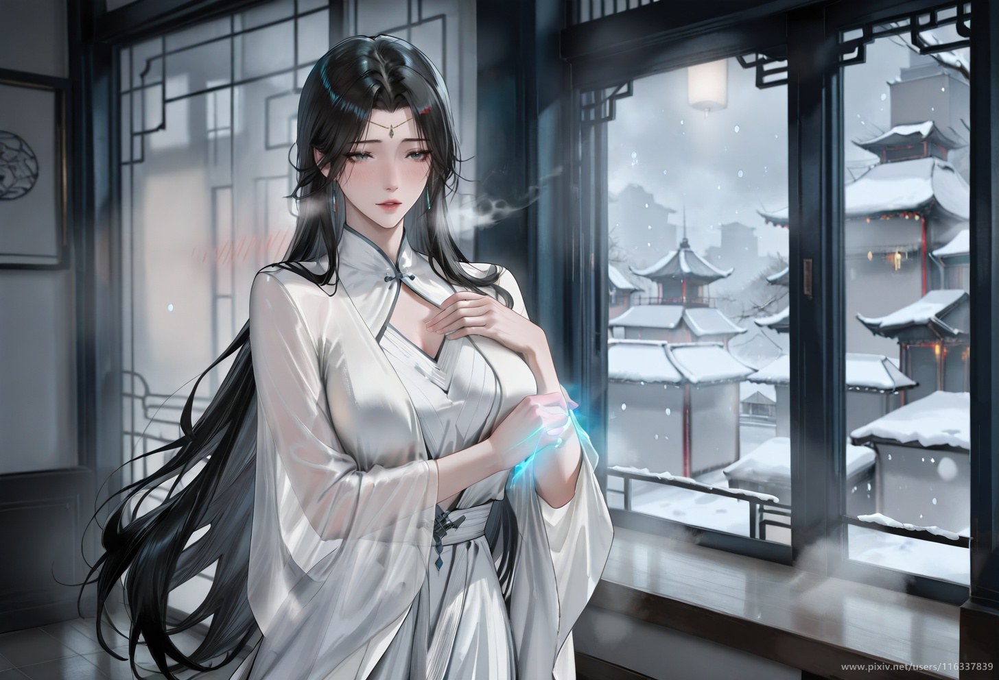 AI Porn - Pei ancient-style white robe story adult ancient-style white robe scenes, indoor story framing, topless adult detail AI Adult Gallery 102P