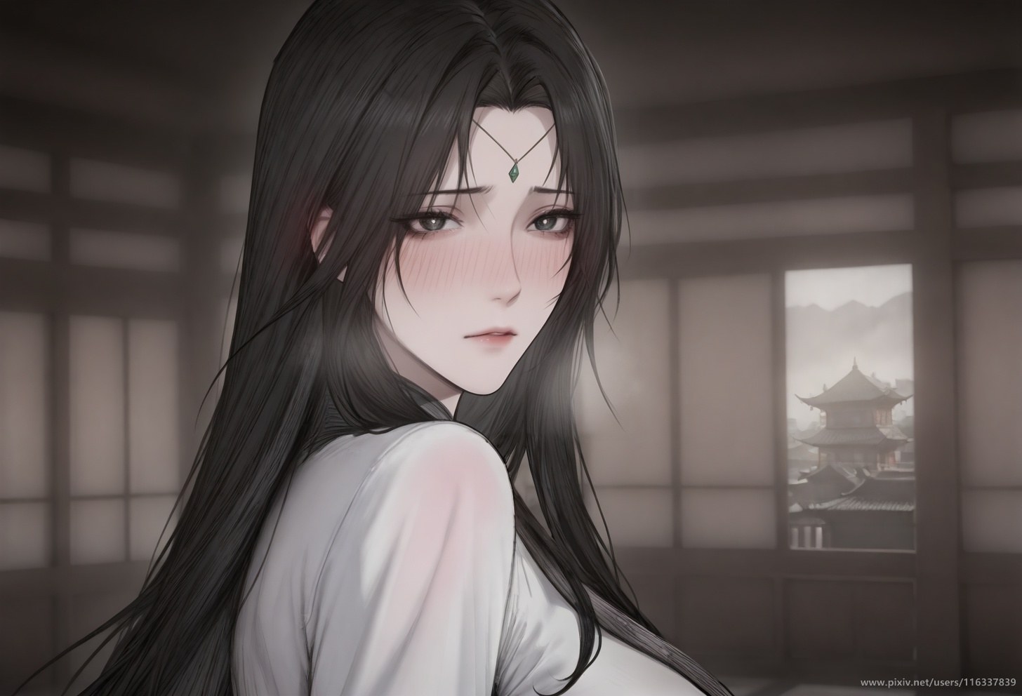 AI Porn - 배 고풍 흰 의상 스토리 성인 고풍 흰 의상, 실내 스토리, 상반신 노출 AI 이미지 갤러리 102P