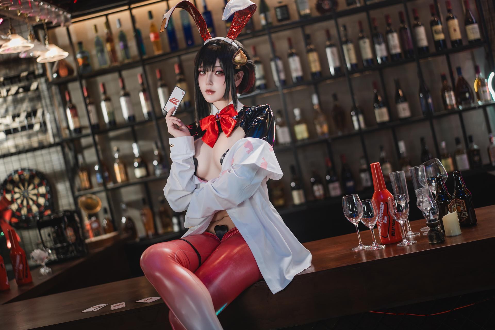 [Cosplay] Natsuko Xiaxiazi - NIKKE Rouge Reverse Bunny Cosplay Photo Set 63P