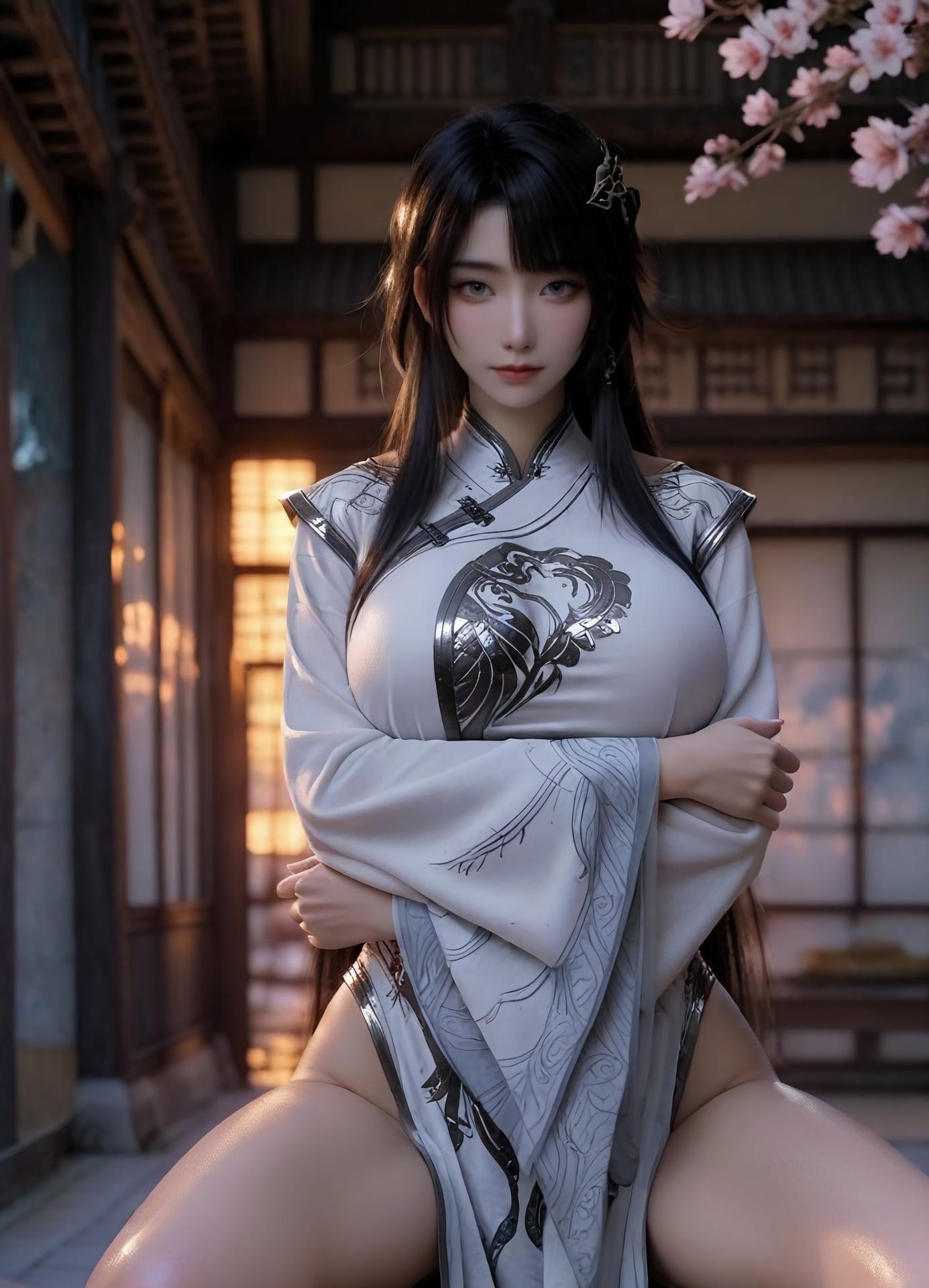 AI Porn - 凡人修仙传 凌玉灵：古风角色写真长发AI成人向图集 110P
