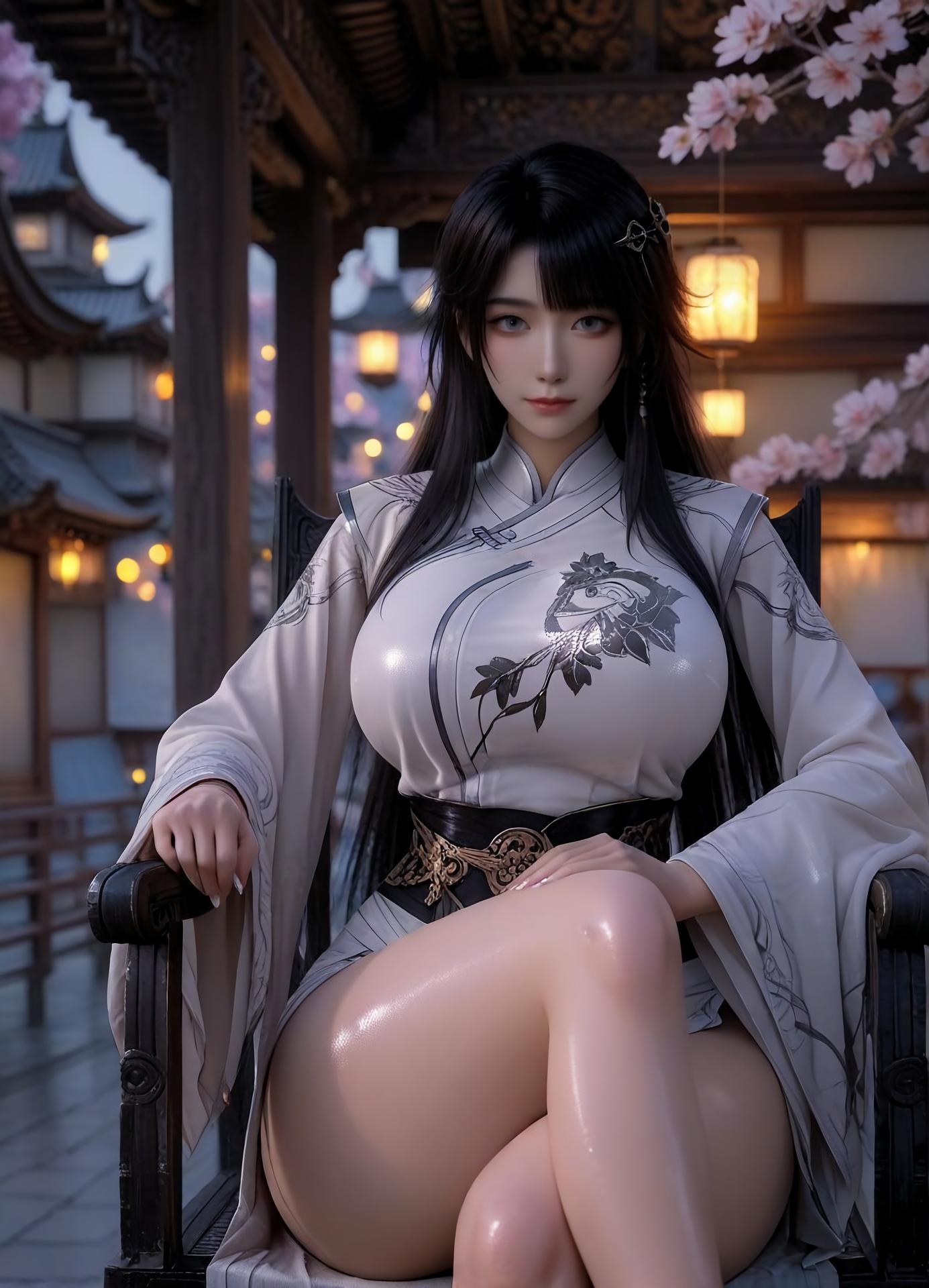 AI Porn - A Record of a Mortal's Journey to Immortality Ling Yuling fantasy hanfu character gallery long hair AI Adult Gallery 110P