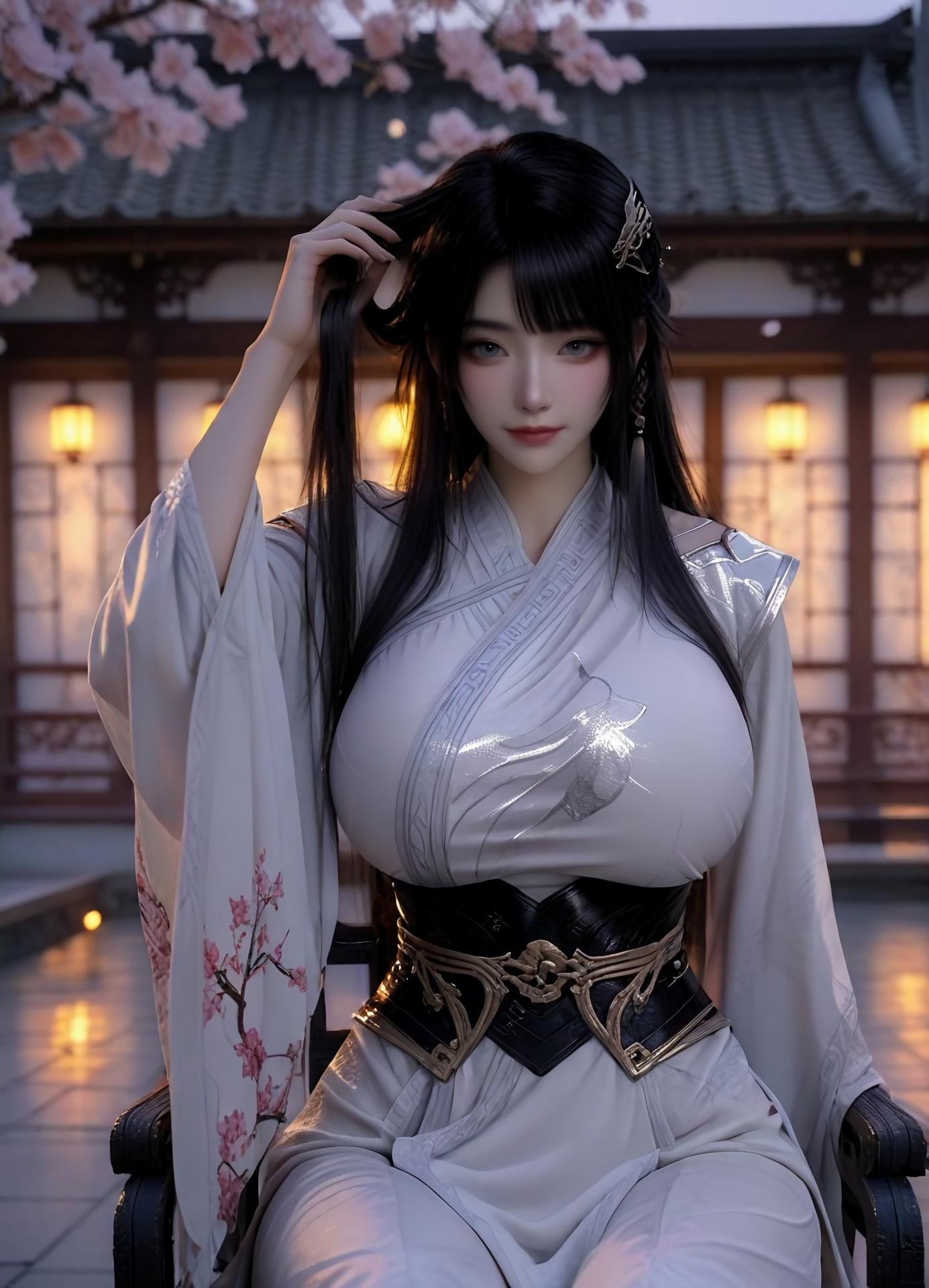 AI Porn - A Record of a Mortal's Journey to Immortality Ling Yuling fantasy hanfu character gallery long hair AI Adult Gallery 110P