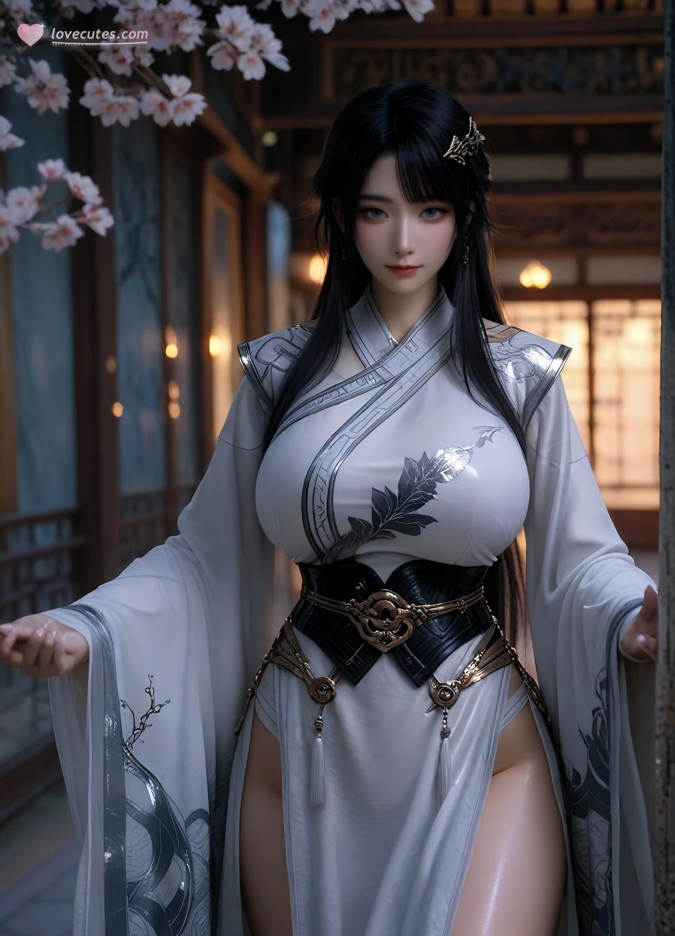 AI Porn - A Record of a Mortal's Journey to Immortality Ling Yuling fantasy hanfu character gallery long hair AI Adult Gallery 110P