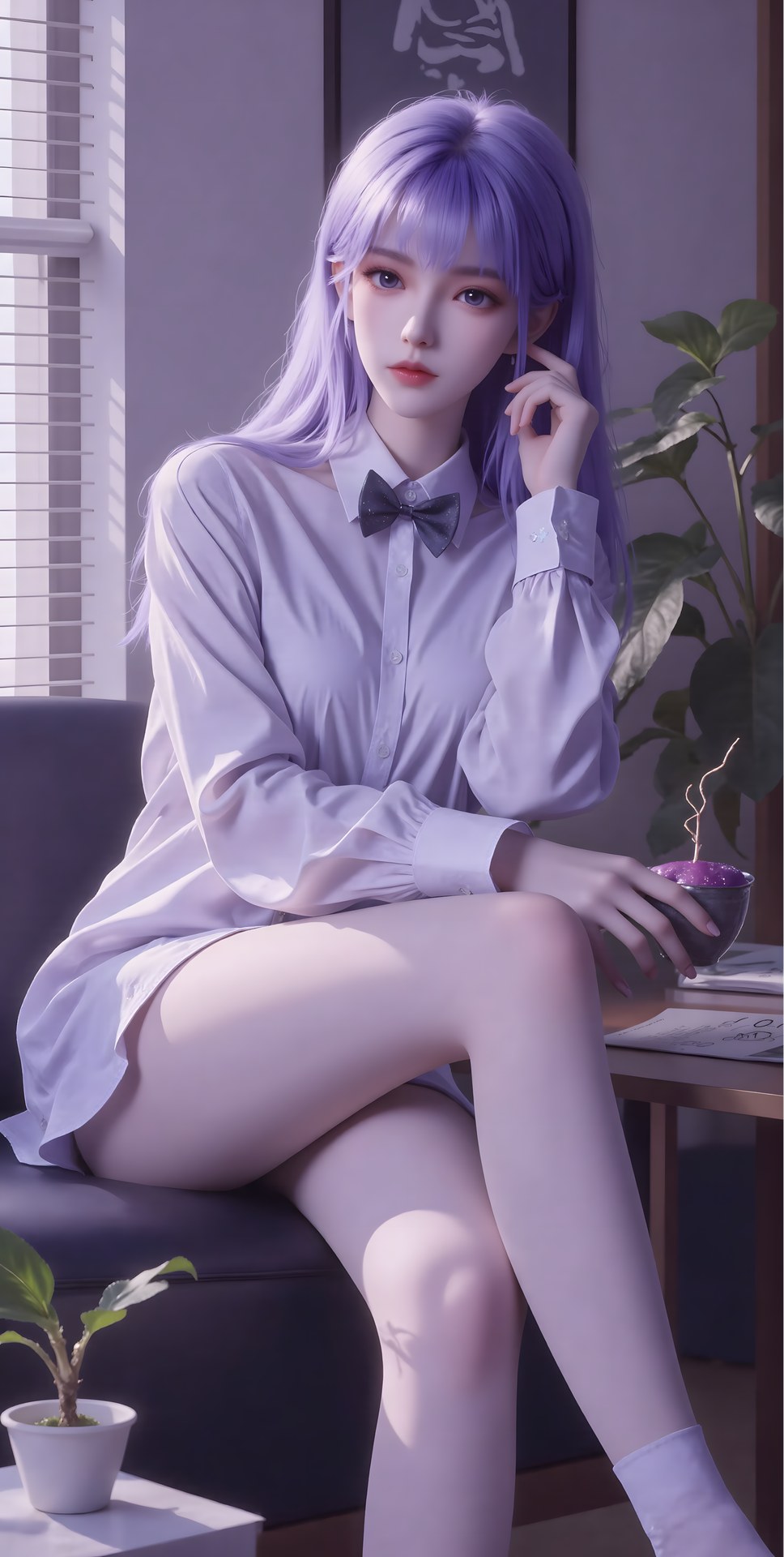 AI Porn - 圣采儿：古风角色寫真長髮AI成人向圖集 68P