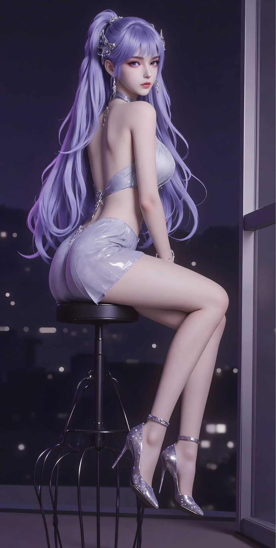 AI Porn - 圣采儿：古风角色寫真長髮AI成人向圖集 68P