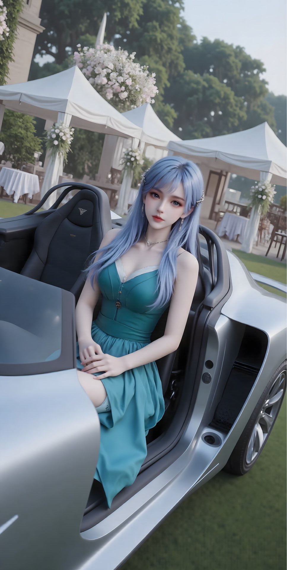 AI Porn - 圣采儿：古风角色写真长发AI成人向图集 68P
