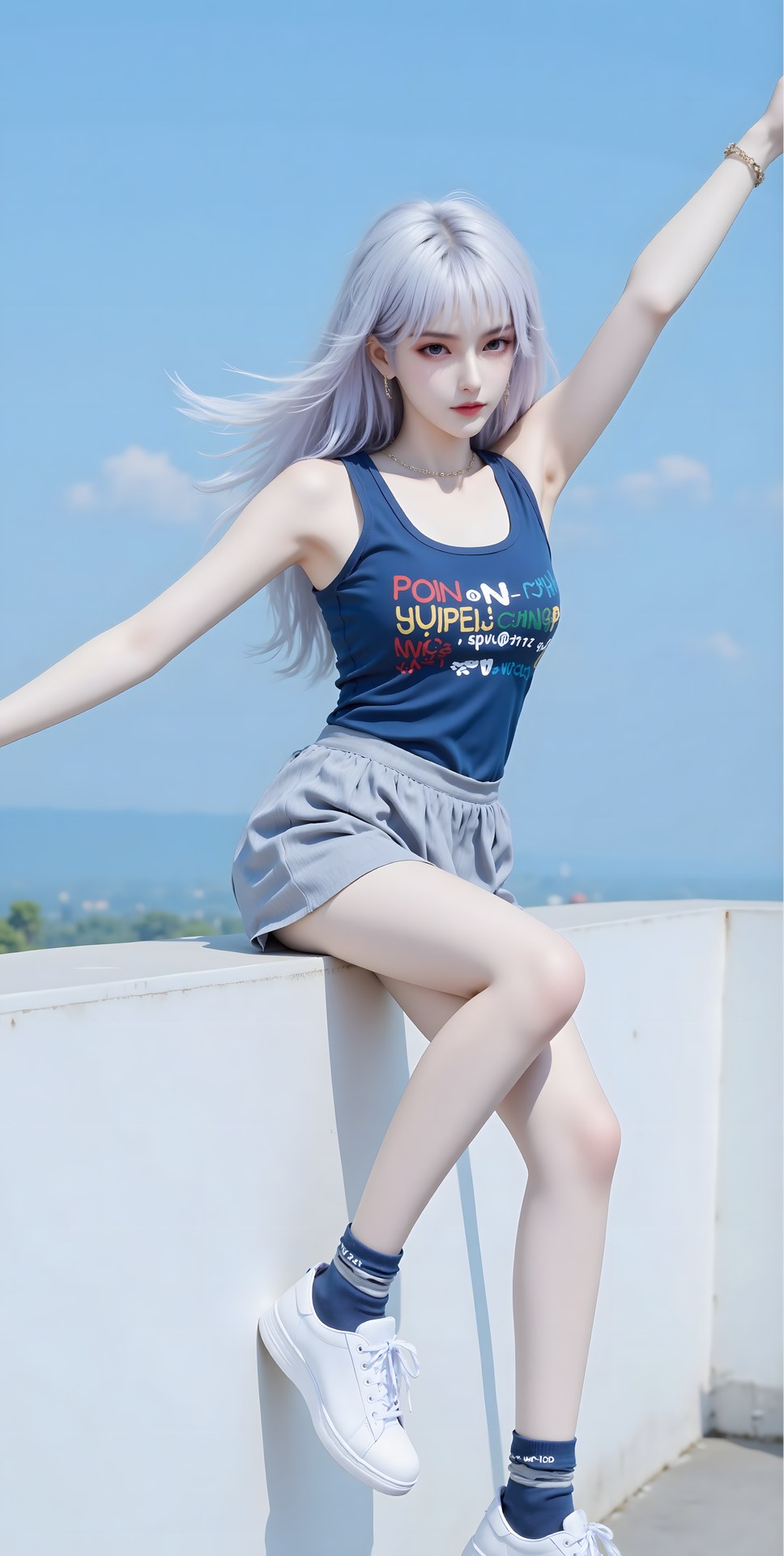 AI Porn - 圣采儿：古风角色写真长发AI成人向图集 68P