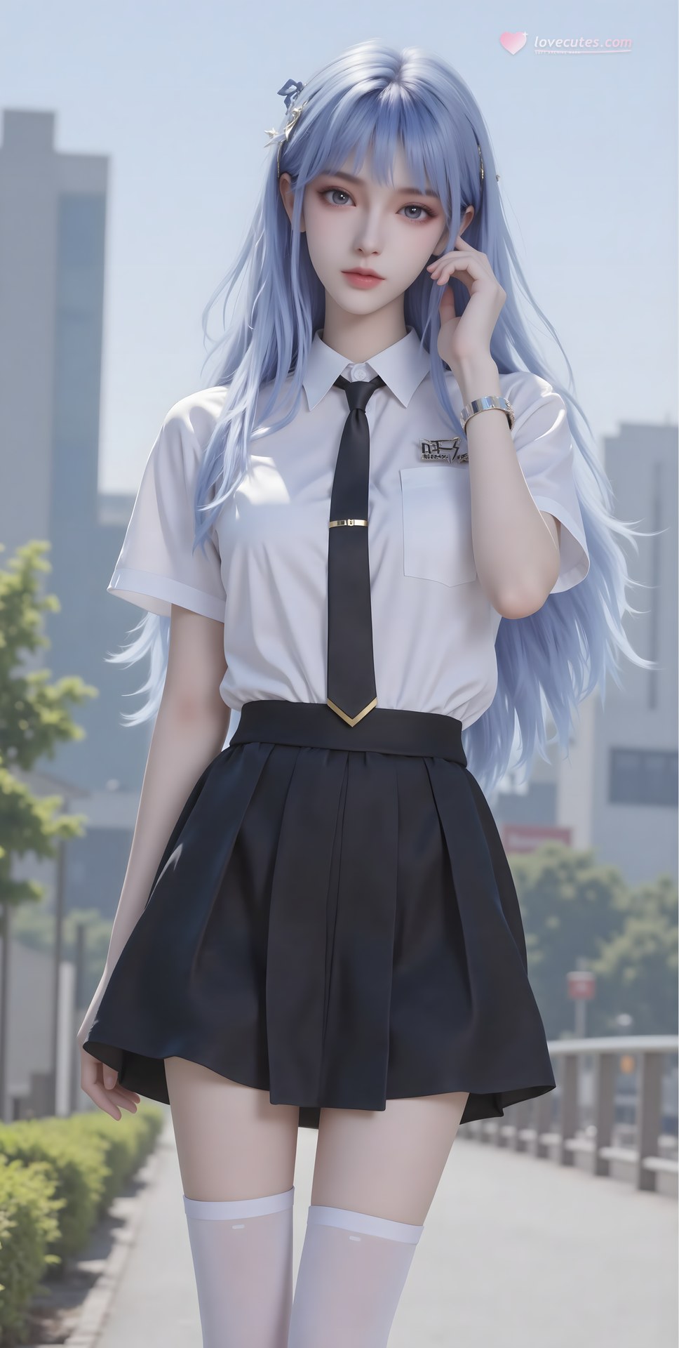 AI Porn - 圣采儿：古风角色写真长发AI成人向图集 68P