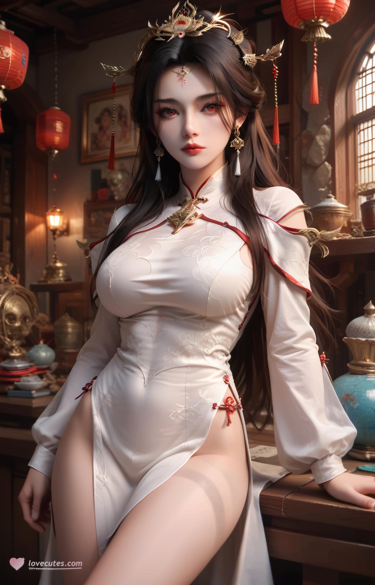 AI Porn - Renegade Immortal Yao Xixue 고풍 캐릭터 갤러리 긴 머리 AI 이미지 갤러리 45P
