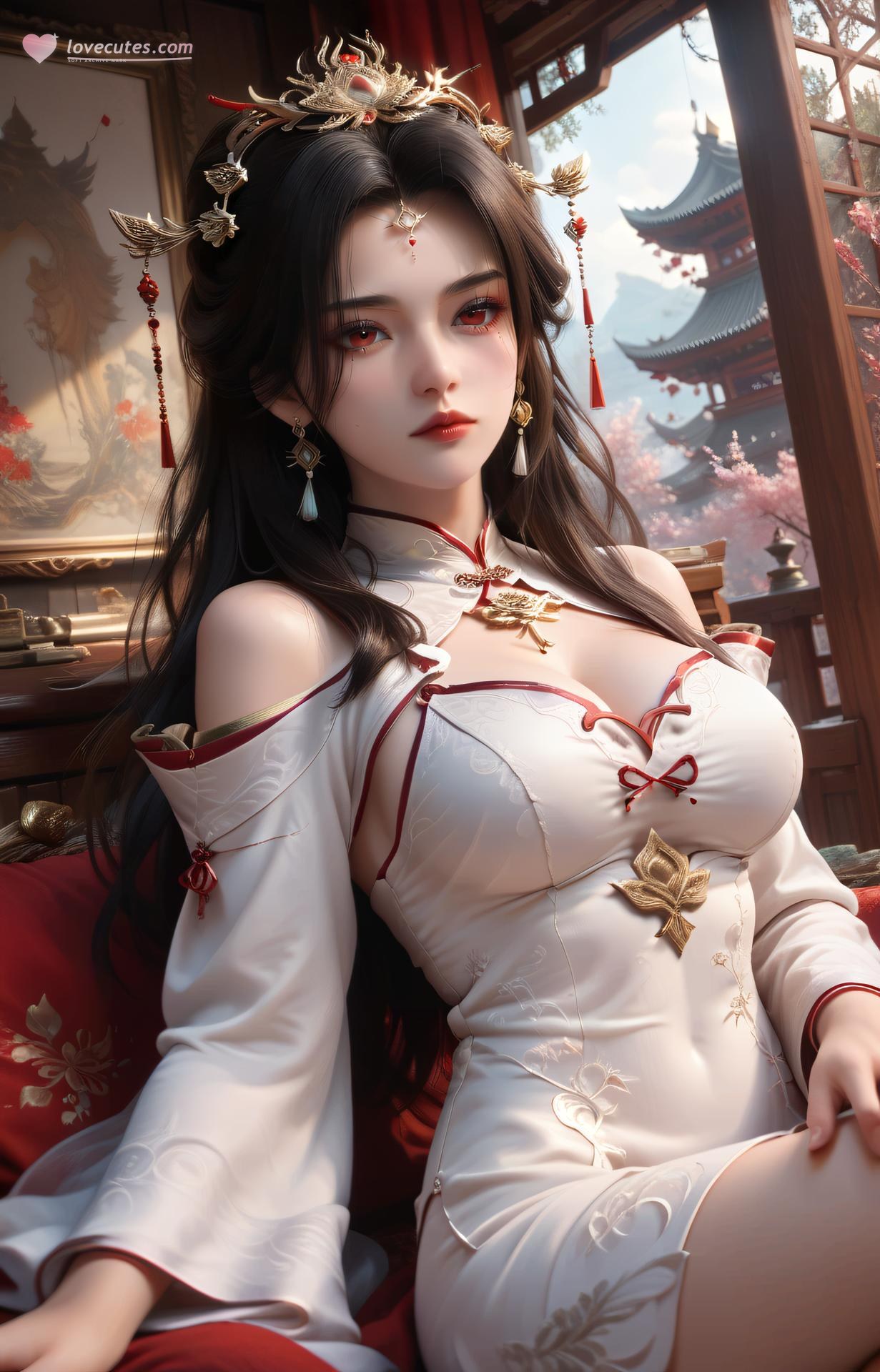 AI Porn - Renegade Immortal Yao Xixue 고풍 캐릭터 갤러리 긴 머리 AI 이미지 갤러리 45P