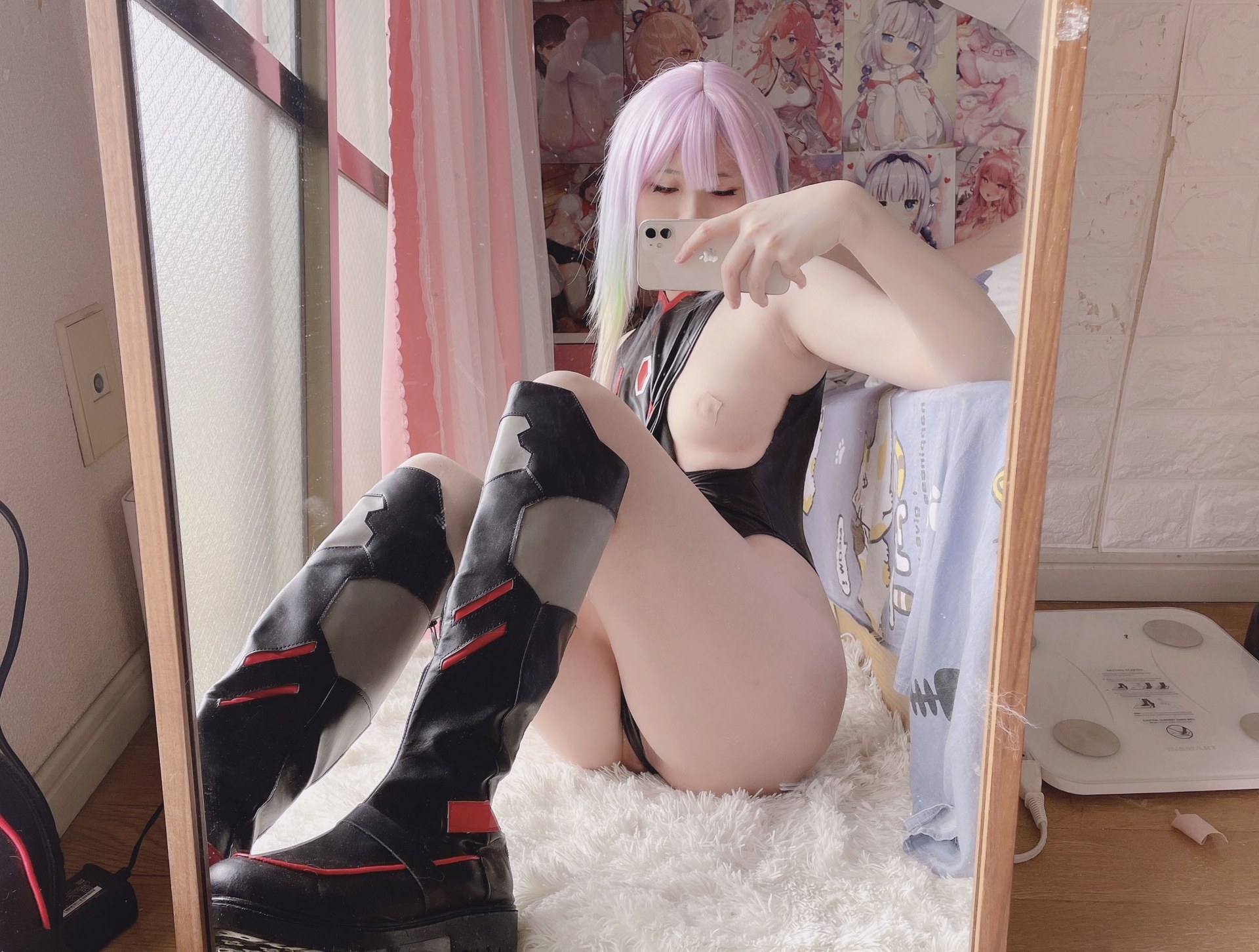 [cosplay] 習呆呆 - Lucy：翘臀大尺度露點角色還原 21P1V