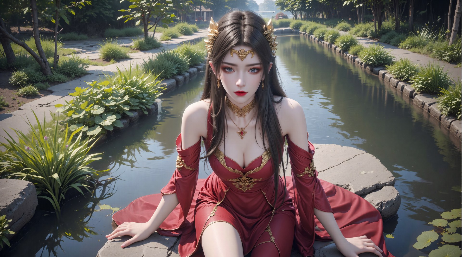 AI Porn - Battle Through the Heavens Medusa fantasy hanfu character gallery long hair AI Adult Gallery 71P