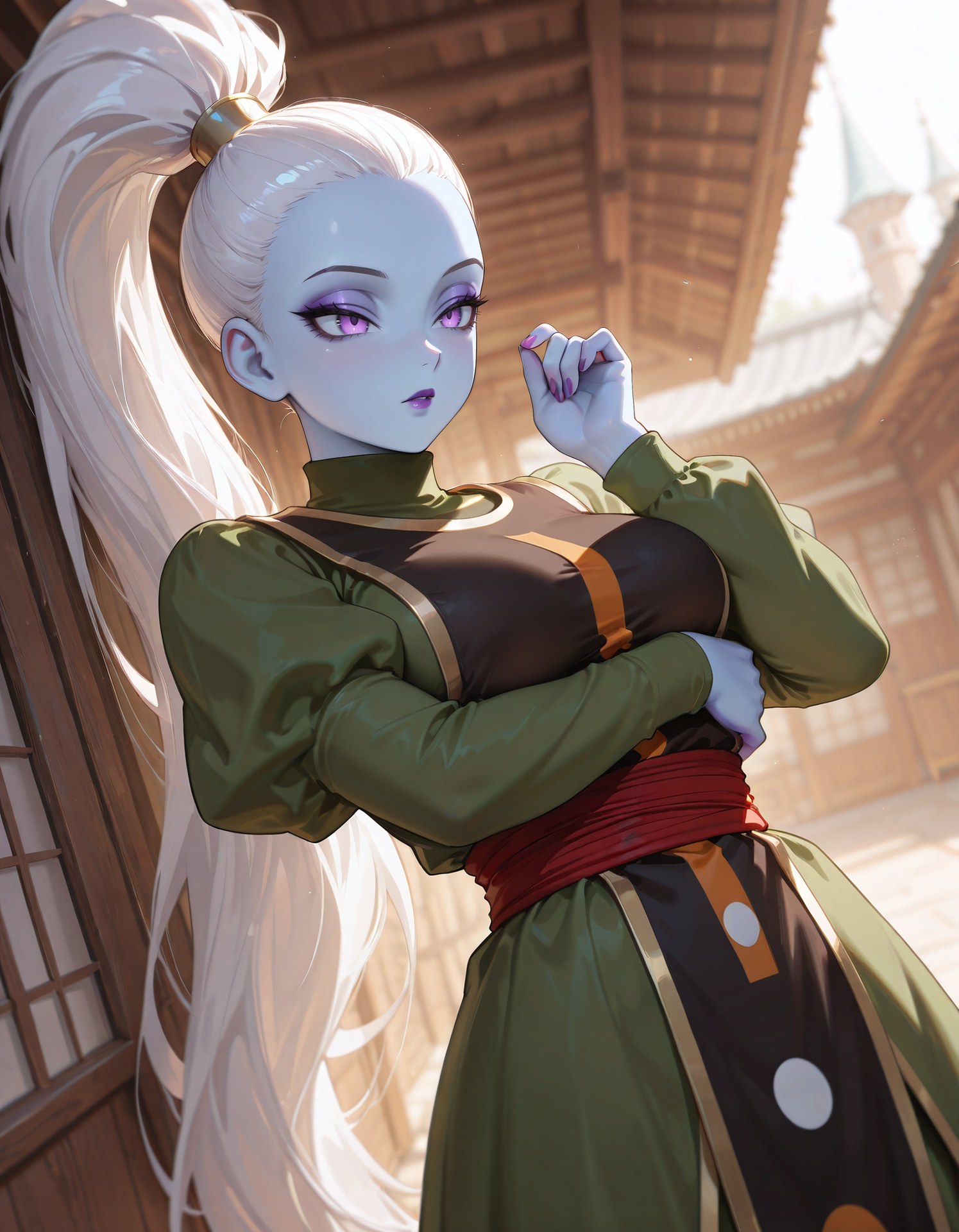 AI Porn - Dragon Ball Vados 바디수트 캐릭터 갤러리 긴 머리 AI 이미지 갤러리 114P