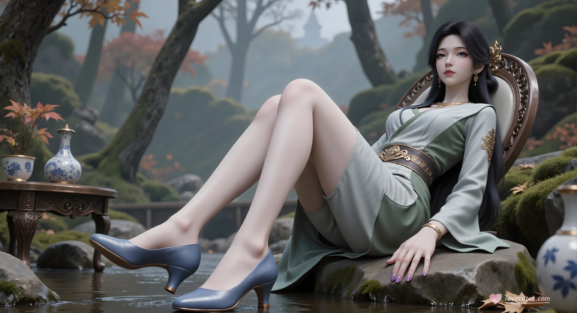 AI Porn - 梅凝 古風 キャラクター画像集 ロングヘア AI画像ギャラリー 80P
