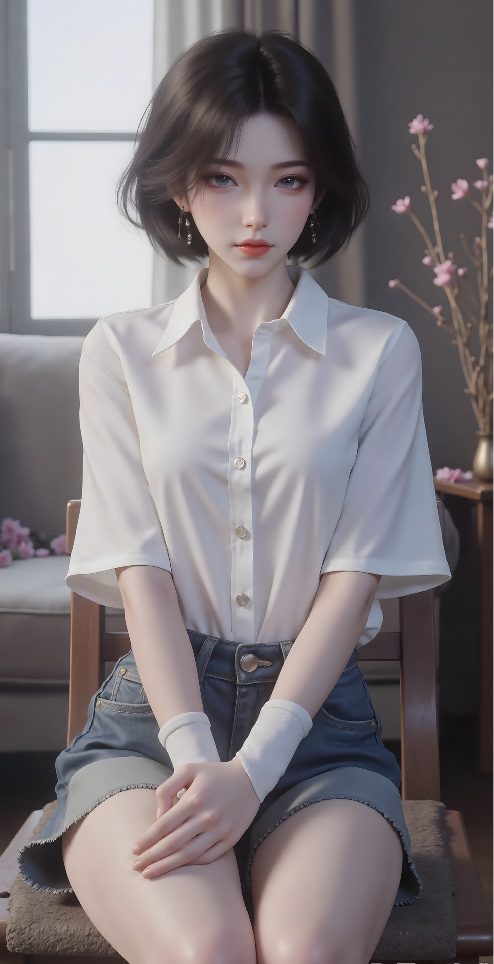 AI Porn - Mei Ning fantasy hanfu character gallery long hair AI Adult Gallery 80P
