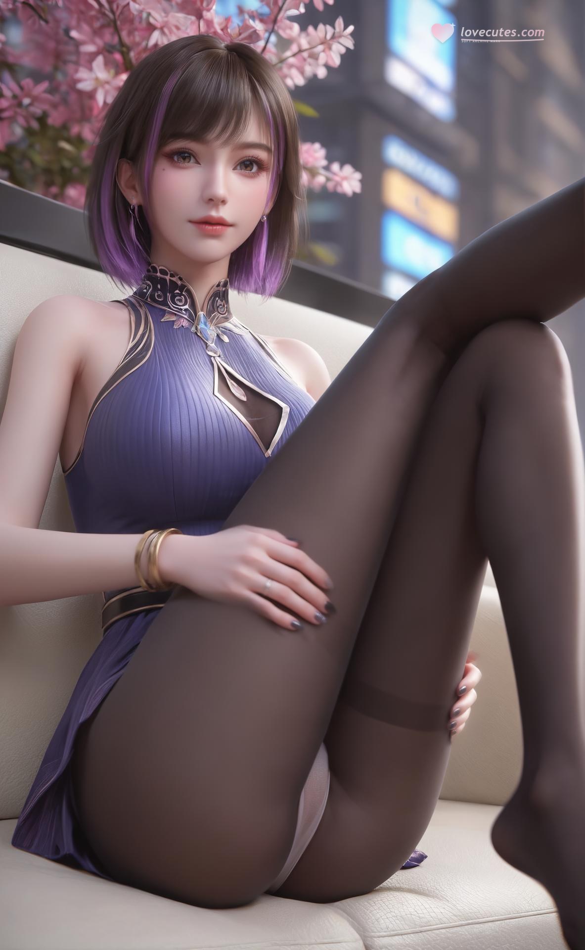 AI Porn - 深空彼岸 吴茵 ロングヘア キャラクター画像集 豊かな胸元 AI画像ギャラリー 306P