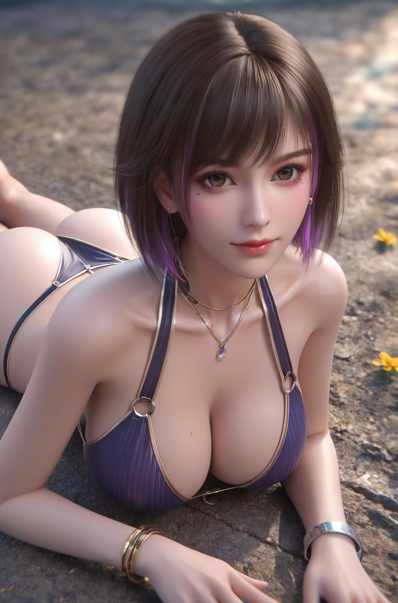 AI Porn - 深空彼岸 吴茵 ロングヘア キャラクター画像集 豊かな胸元 AI画像ギャラリー 306P