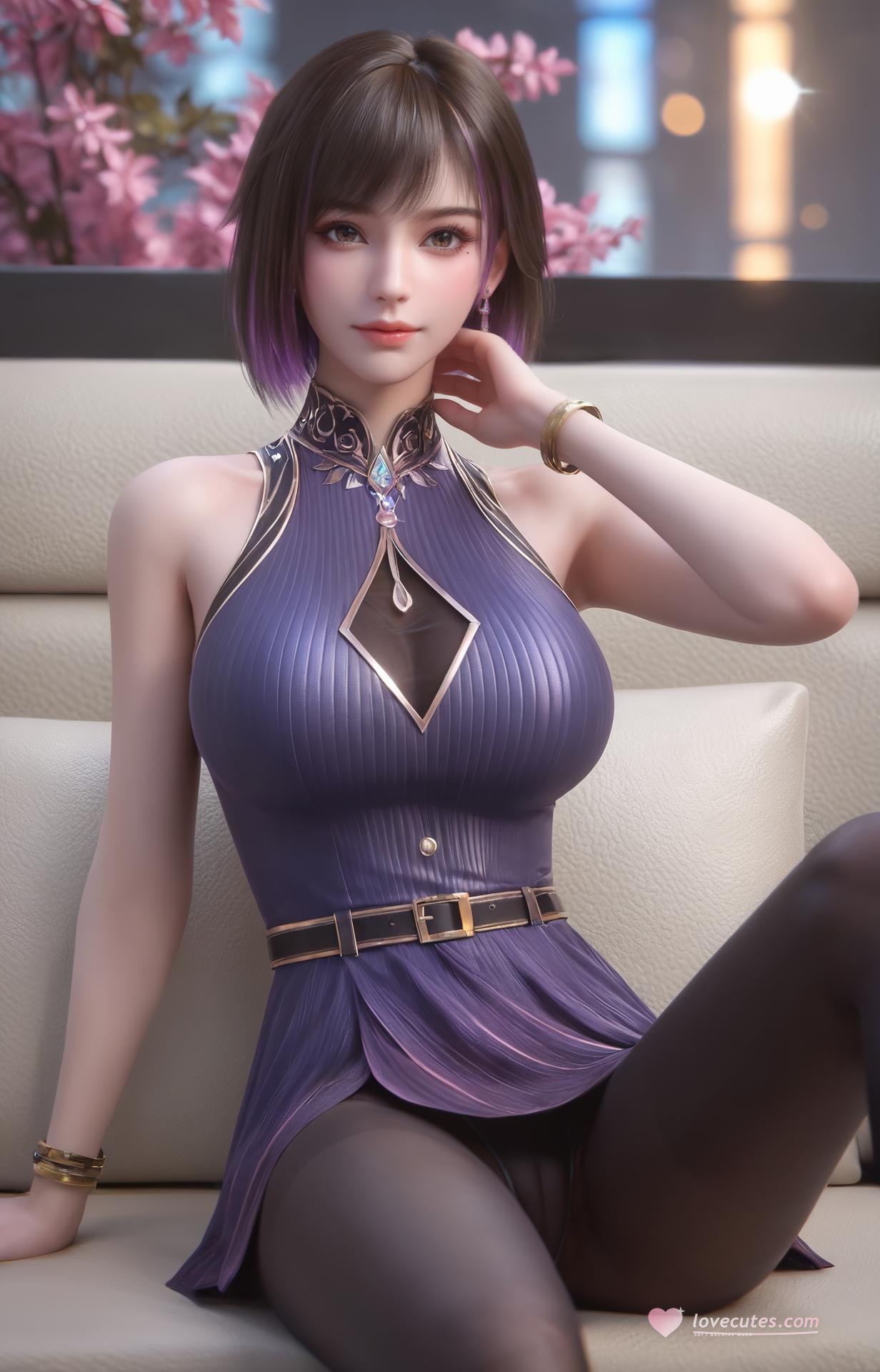 AI Porn - The Outcast Wu Yin long hair character gallery busty styling AI Adult Gallery 306P