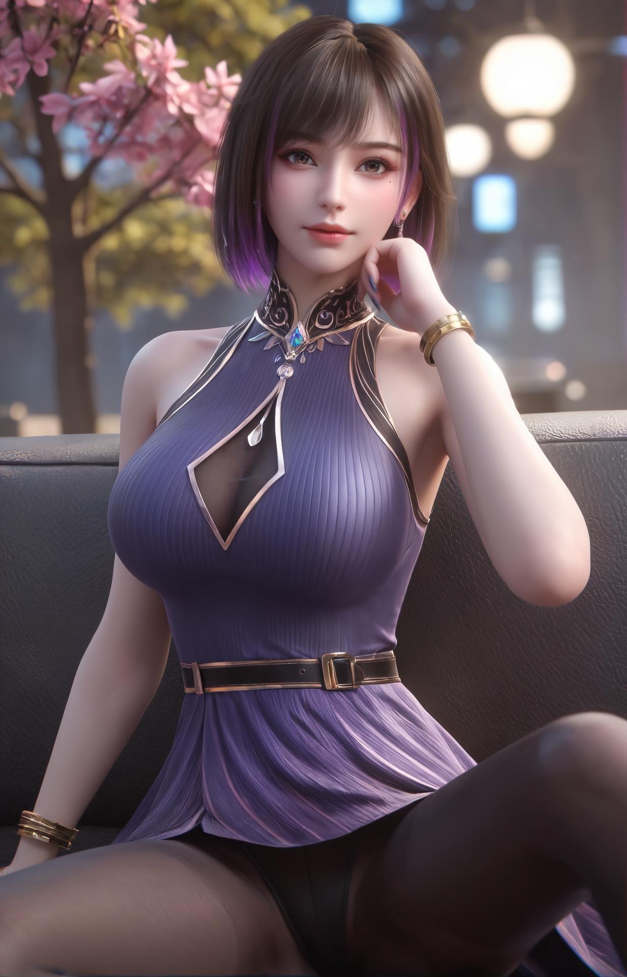 AI Porn - The Outcast Wu Yin long hair character gallery busty styling AI Adult Gallery 306P