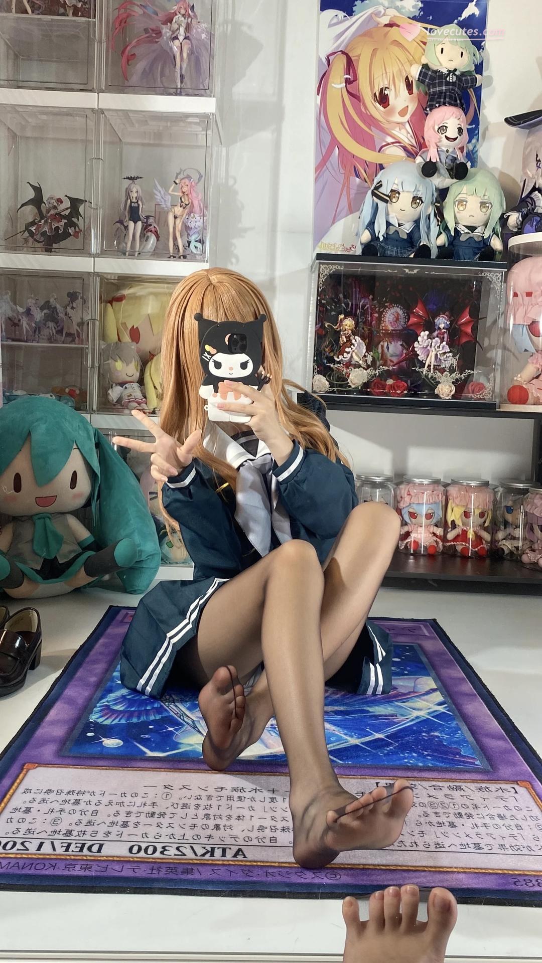 [cosplay] 白櫟Shirly - BanG Dream! 長崎素世：校服美腿足部角色還原 88P15V