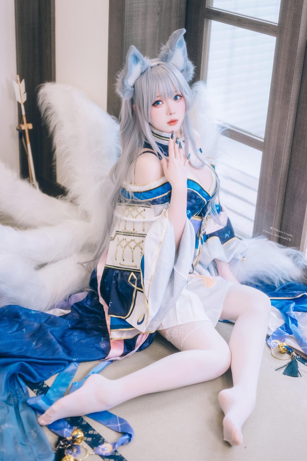 [cosplay] 霜月shimo - Azurlane Shinano N+U：Azurlane Shinano N+U角色還原美腿大尺度 24P