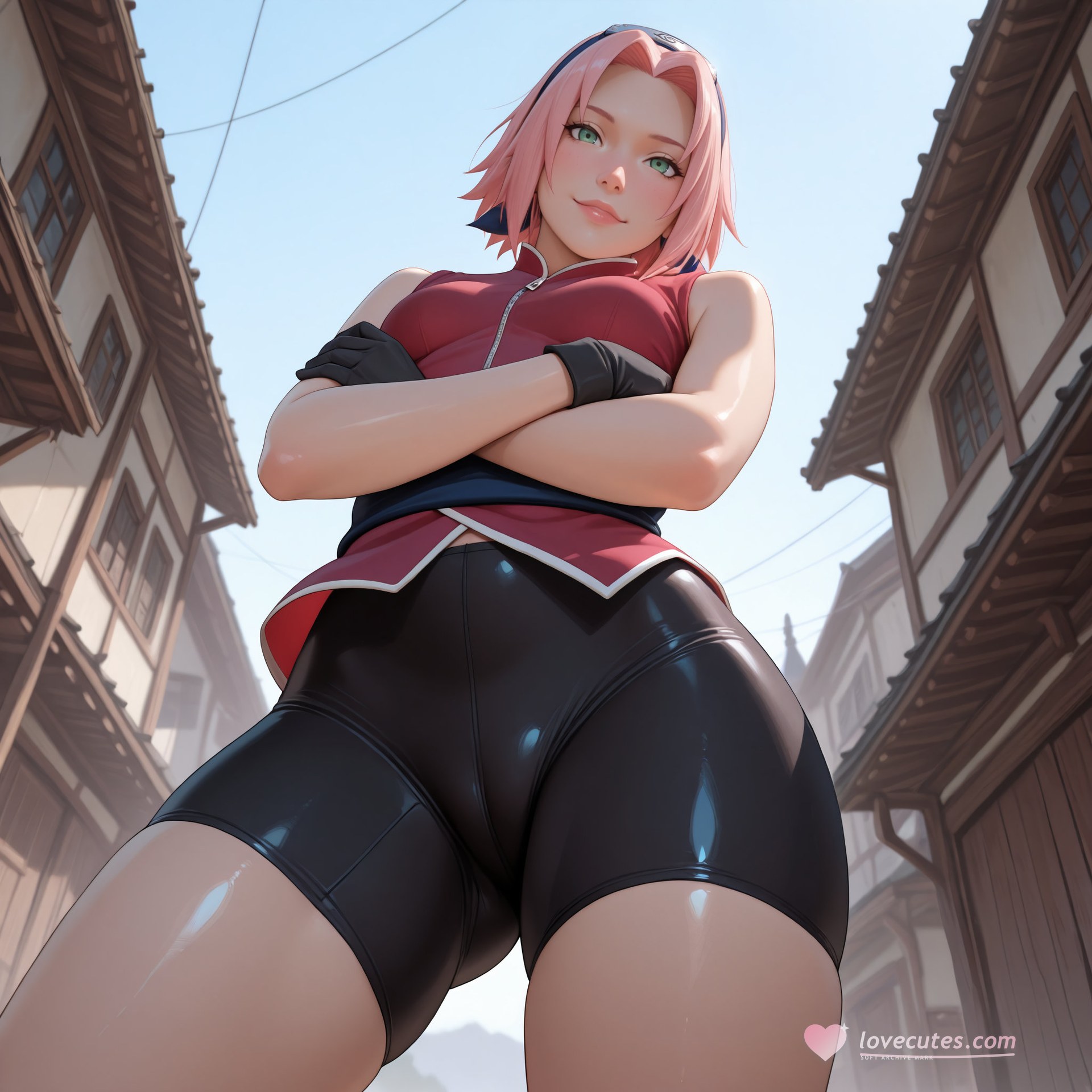 AI Porn - 火影忍者 春野樱：緊身衣角色寫真長髮AI成人向圖集 159P
