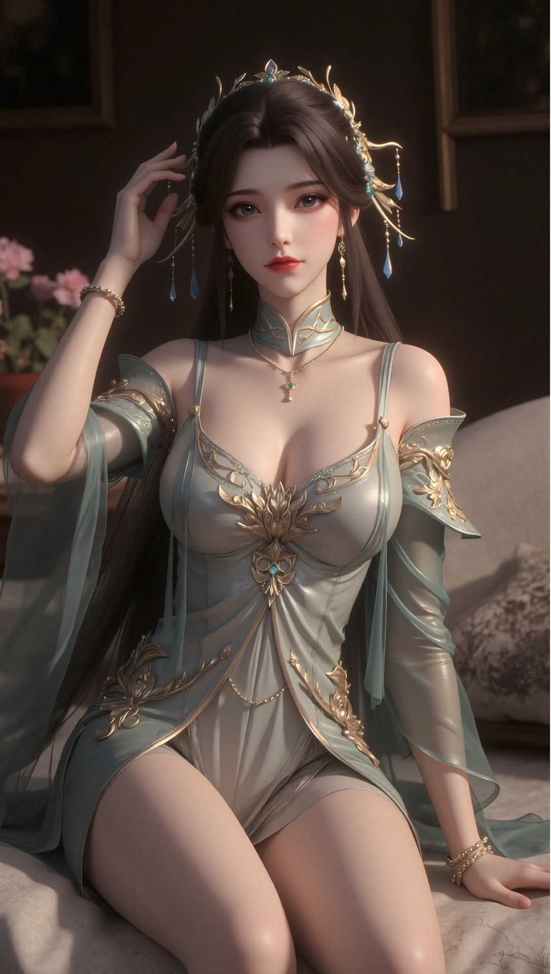 AI Porn - 溪幼琴 古風 キャラクター画像集 ロングヘア AI画像ギャラリー 70P