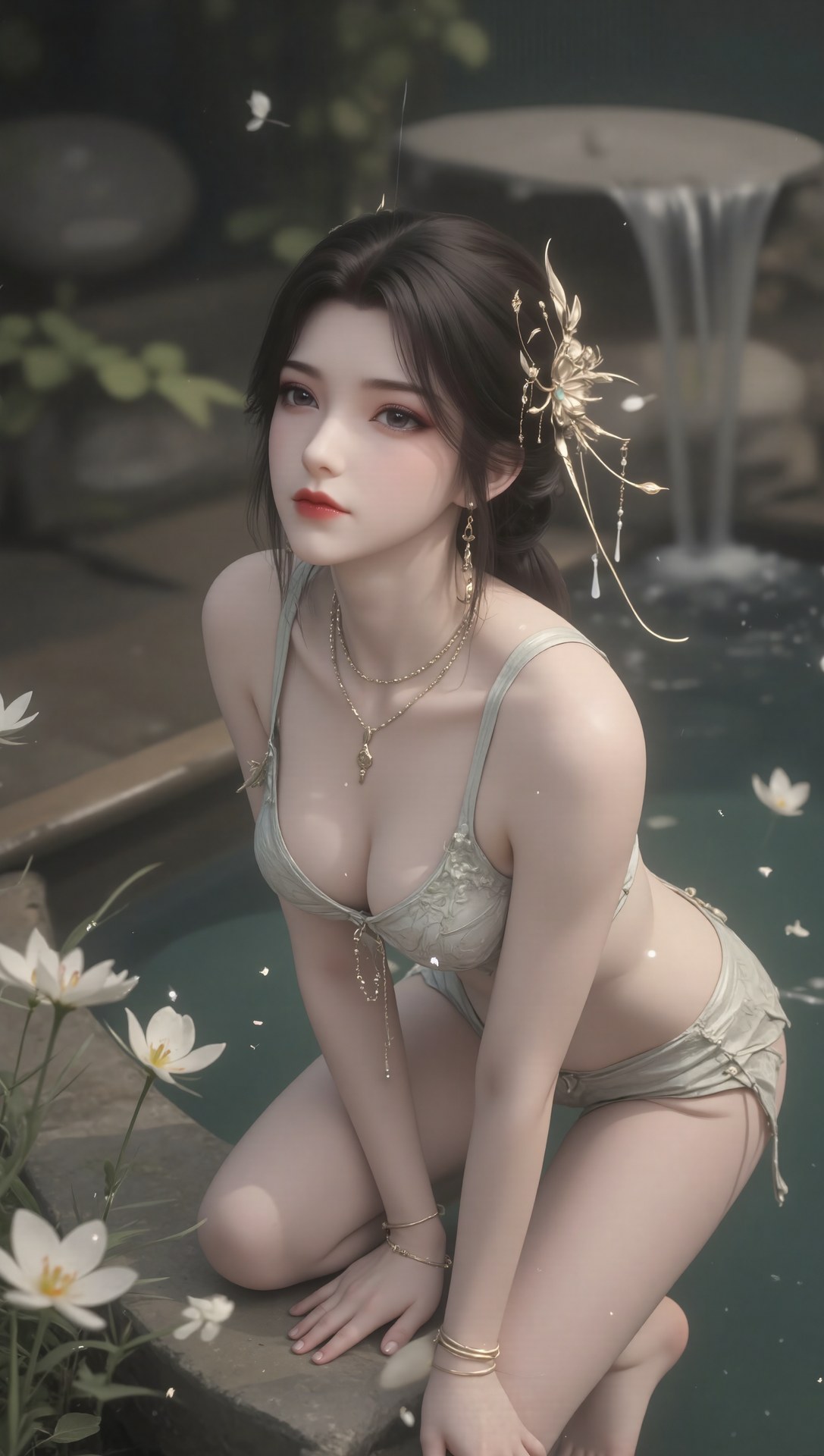 AI Porn - 溪幼琴：古风角色寫真長髮AI成人向圖集 70P