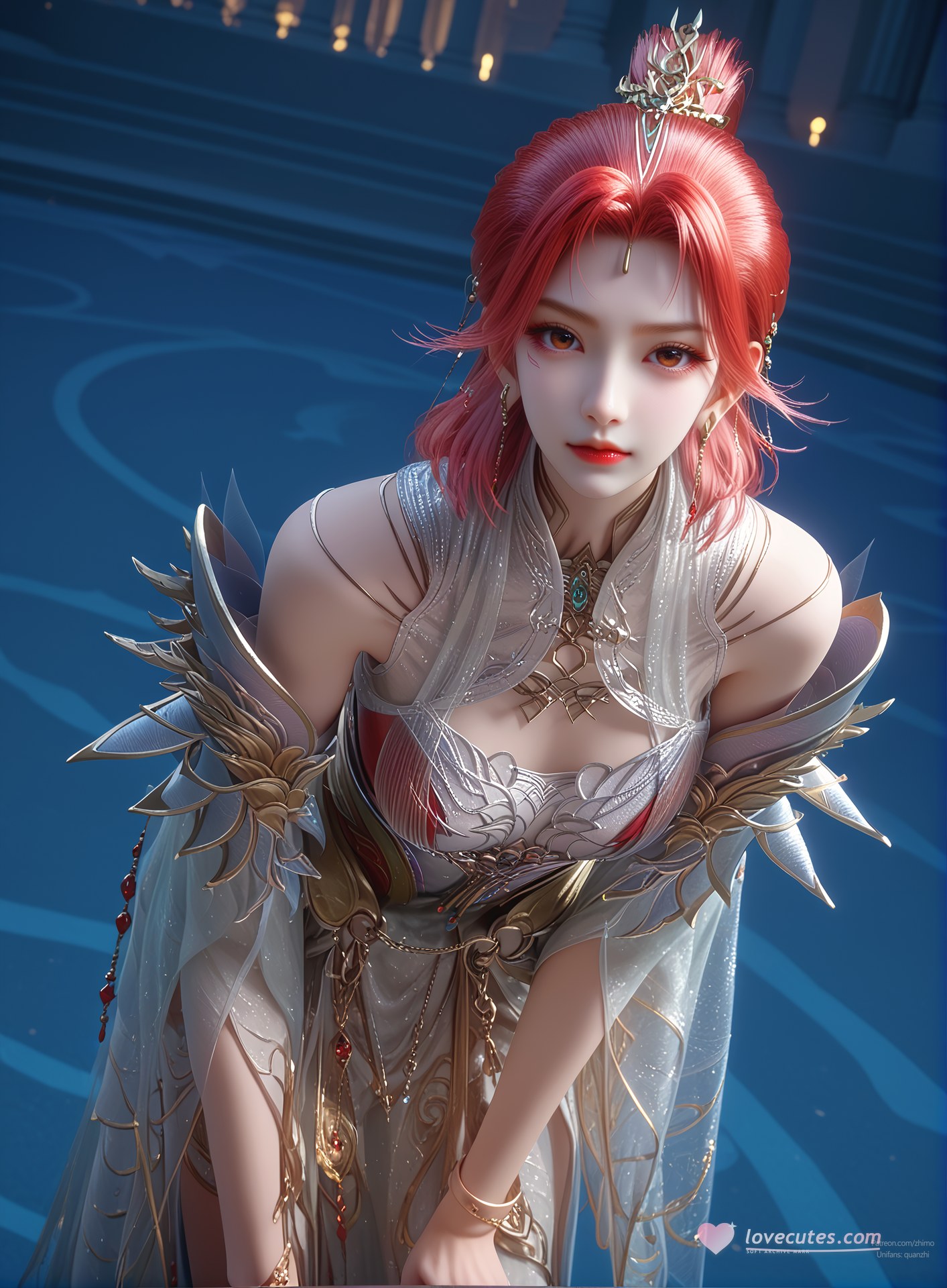 AI Porn - 百炼成神 火允儿：古风角色寫真長髮AI成人向圖集 110P