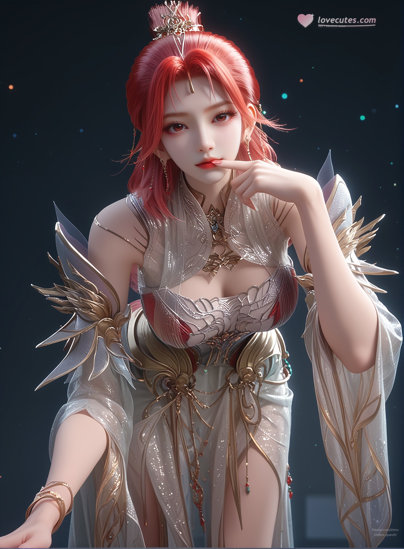 AI Porn - 百炼成神 火允儿：古风角色寫真長髮AI成人向圖集 110P
