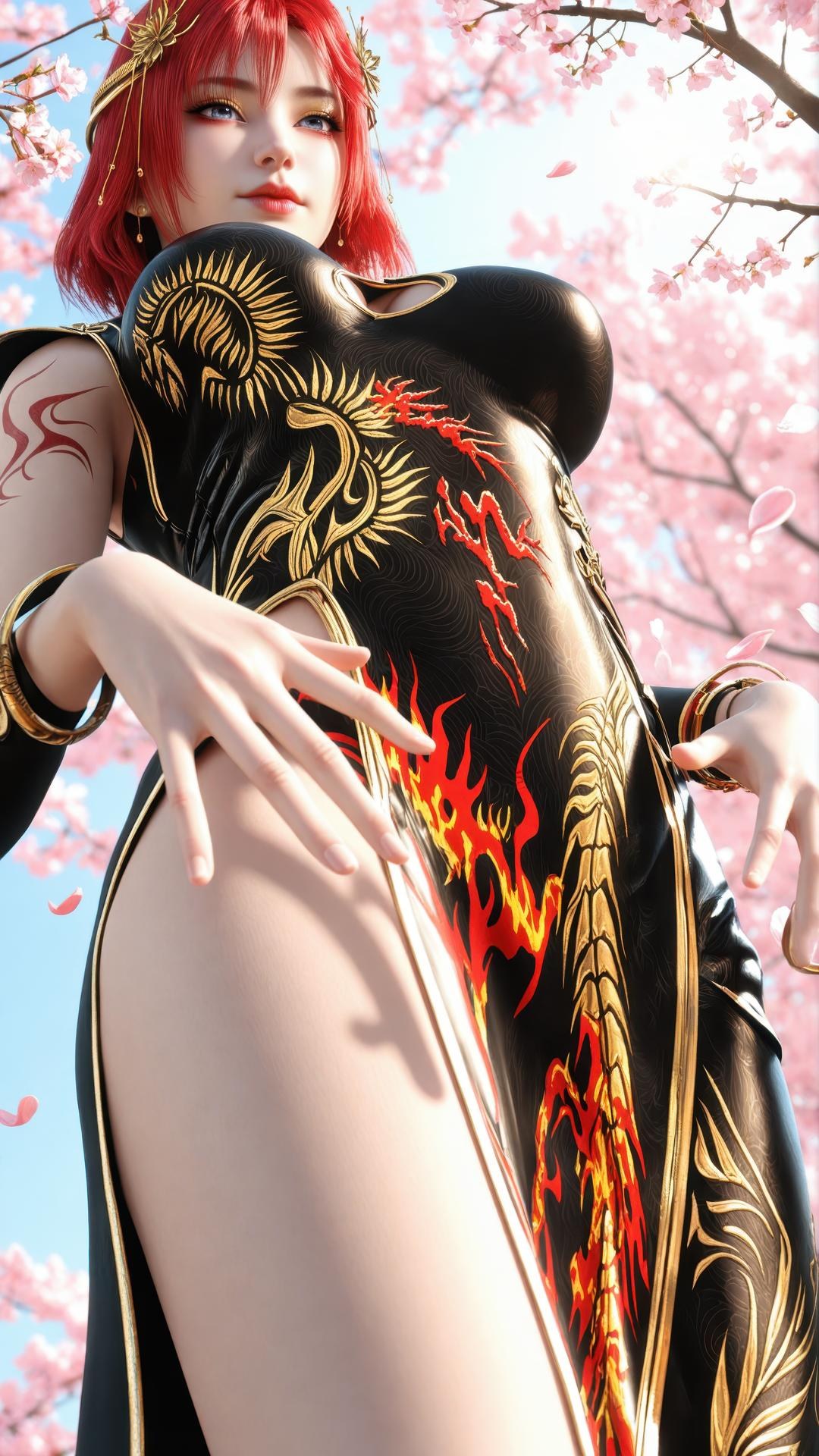 AI Porn - 百炼成神 朱绾：古风角色寫真長髮AI成人向圖集 89P