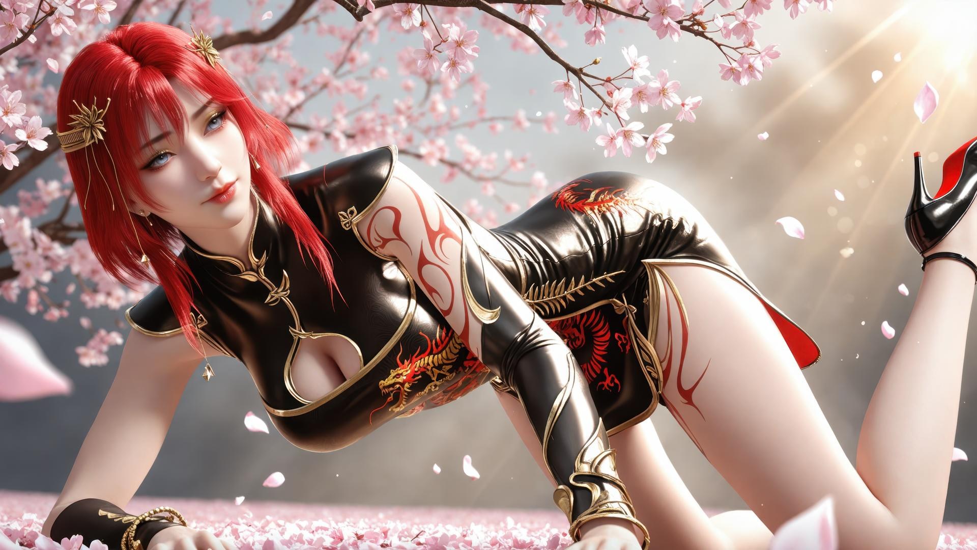 AI Porn - Apotheosis Zhu Wan fantasy hanfu character gallery long hair AI Adult Gallery 89P