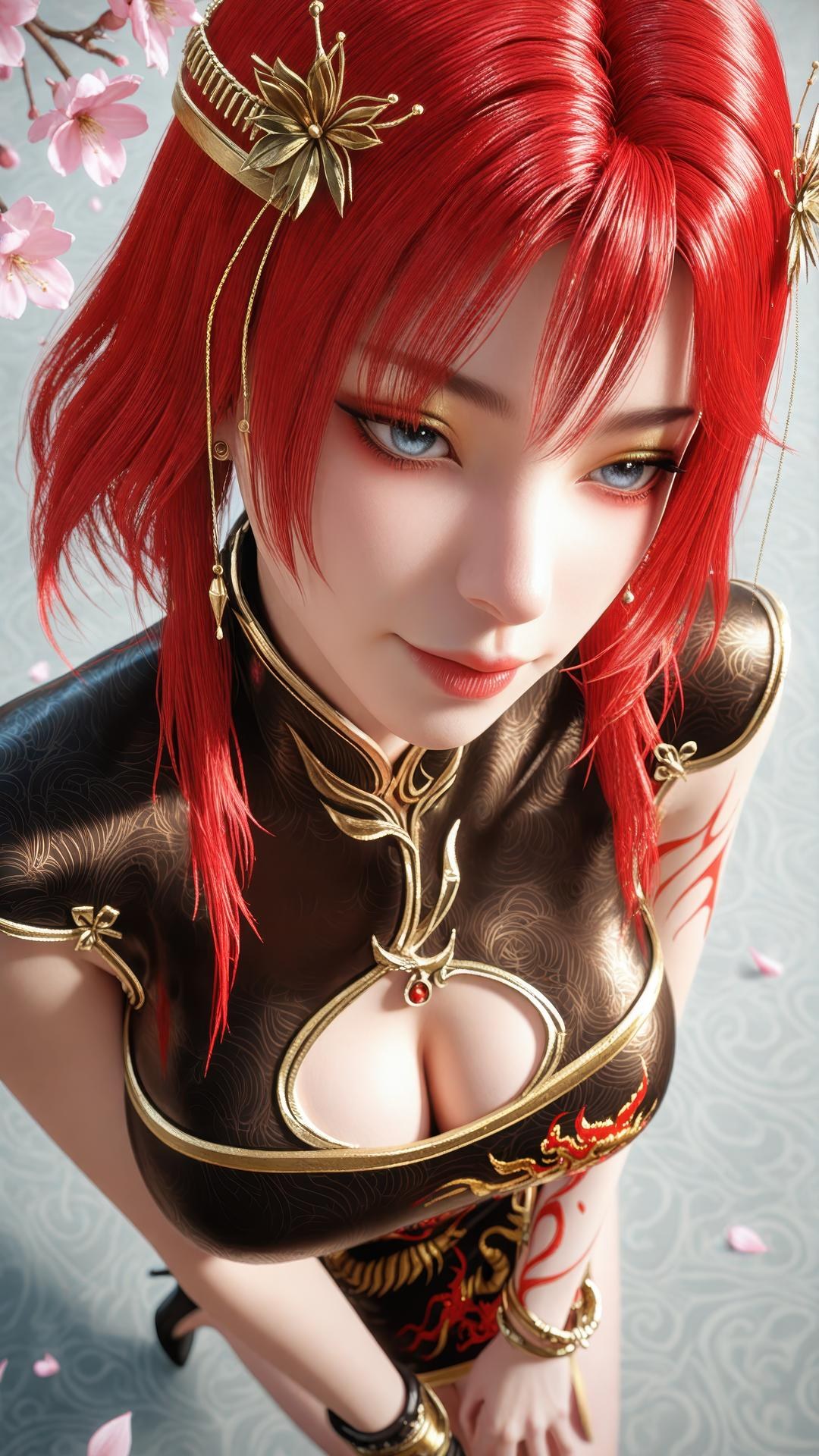 AI Porn - Apotheosis Zhu Wan fantasy hanfu character gallery long hair AI Adult Gallery 89P