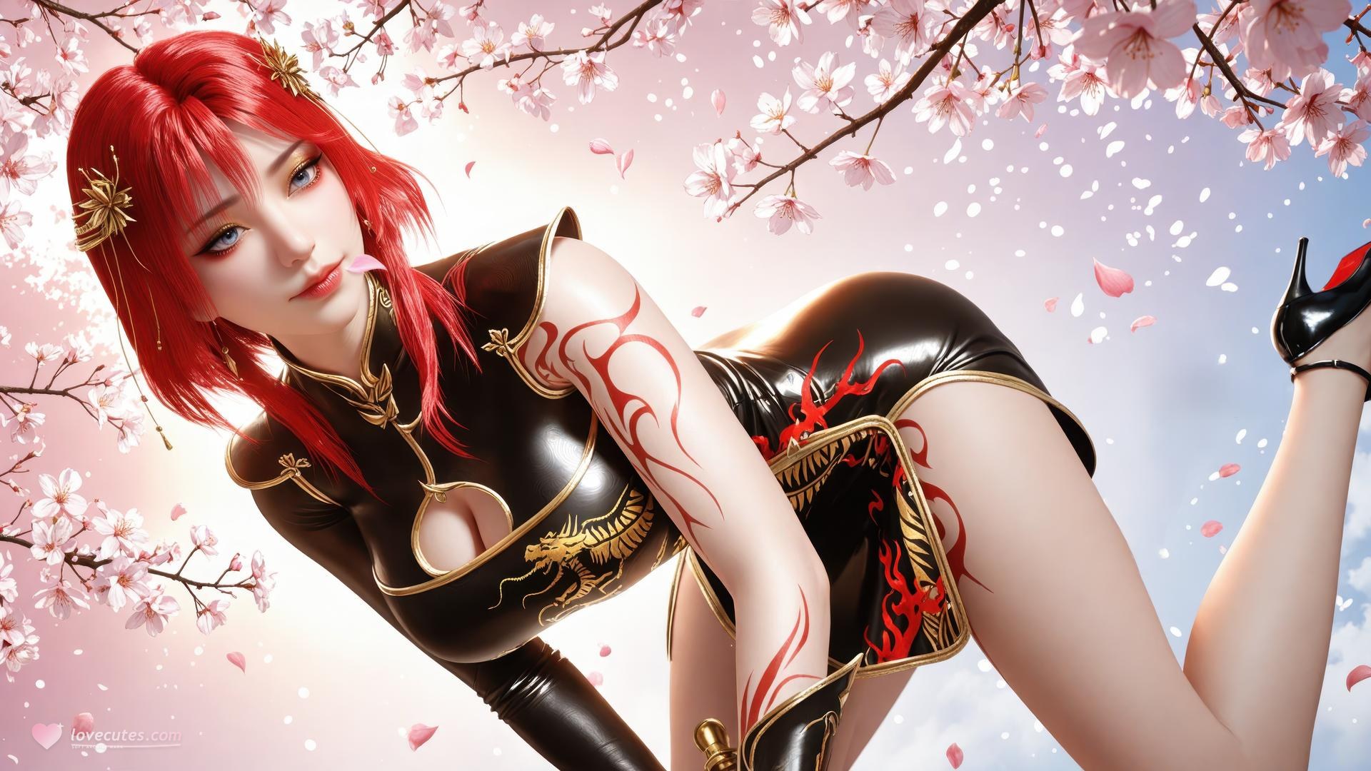 AI Porn - Apotheosis Zhu Wan fantasy hanfu character gallery long hair AI Adult Gallery 89P