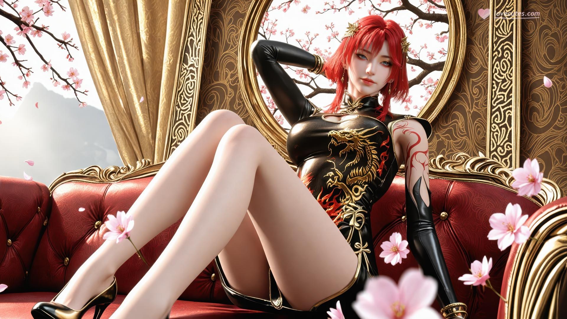 AI Porn - Apotheosis Zhu Wan fantasy hanfu character gallery long hair AI Adult Gallery 89P