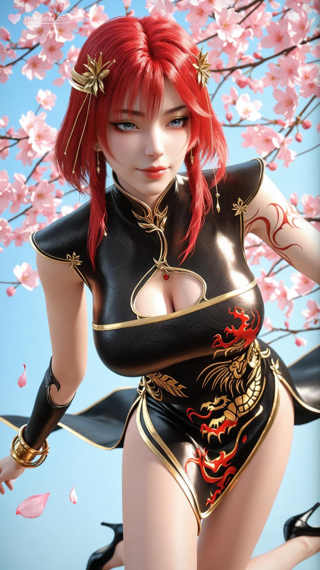 AI Porn - Apotheosis Zhu Wan fantasy hanfu character gallery long hair AI Adult Gallery 89P