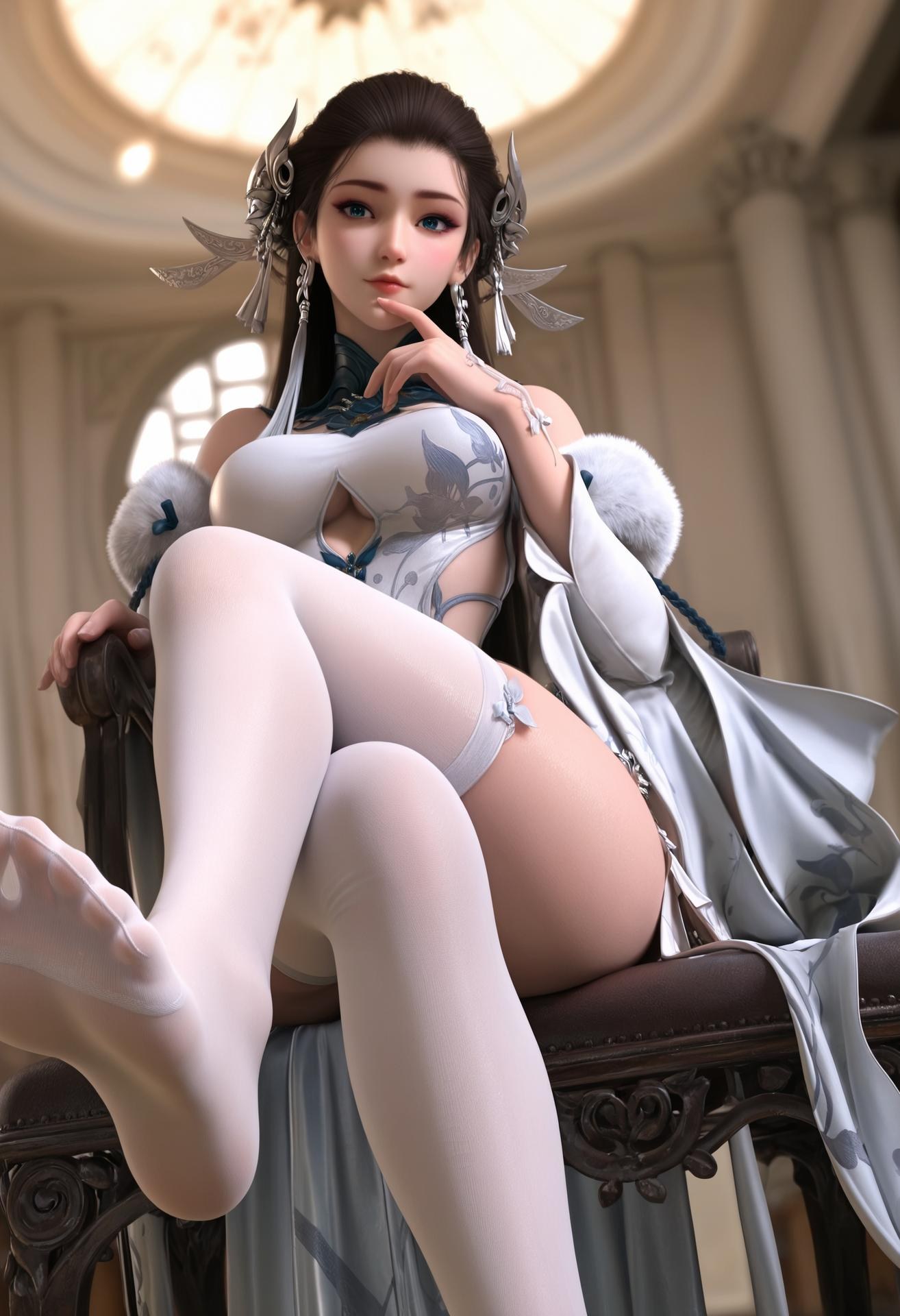AI Porn - Bai Yijun 고풍 캐릭터 갤러리 긴 머리 AI 이미지 갤러리 144P8V