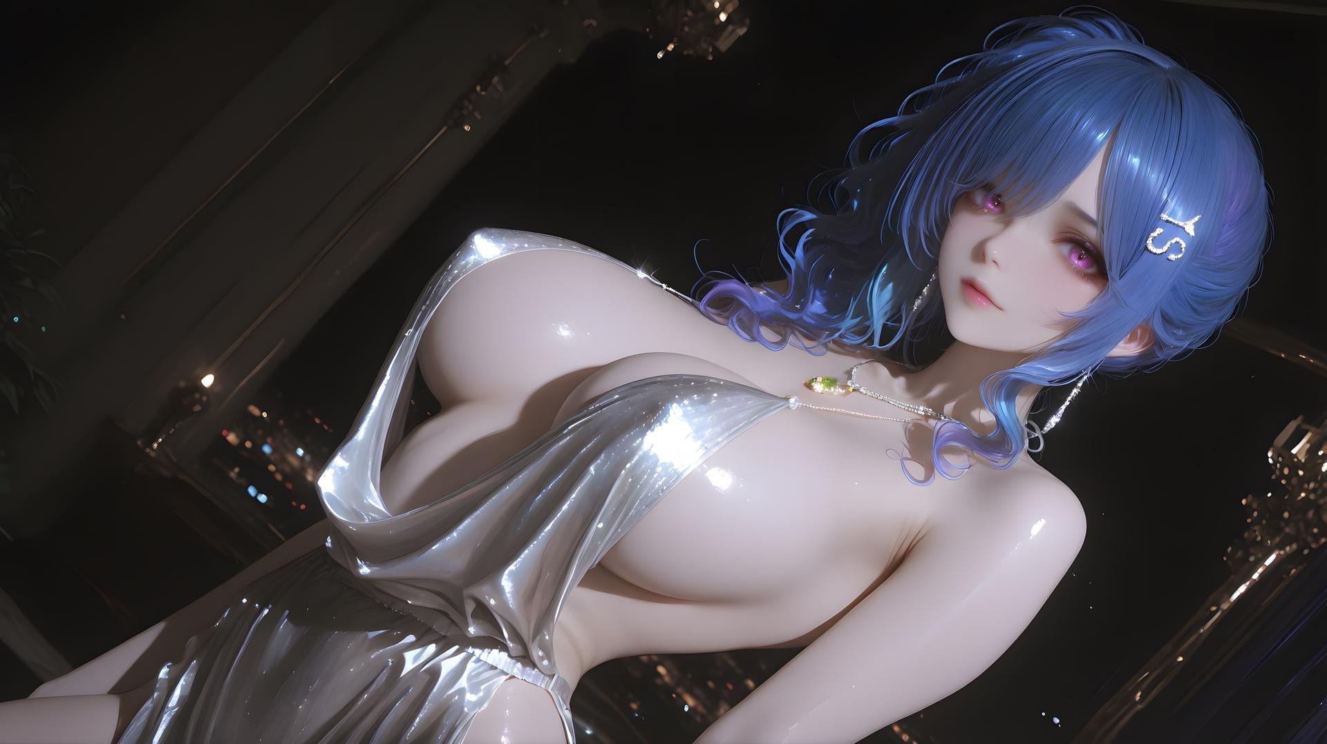 AI Porn - 碧蓝航线 圣路易斯：長髮角色寫真美胸AI成人向圖集 174P