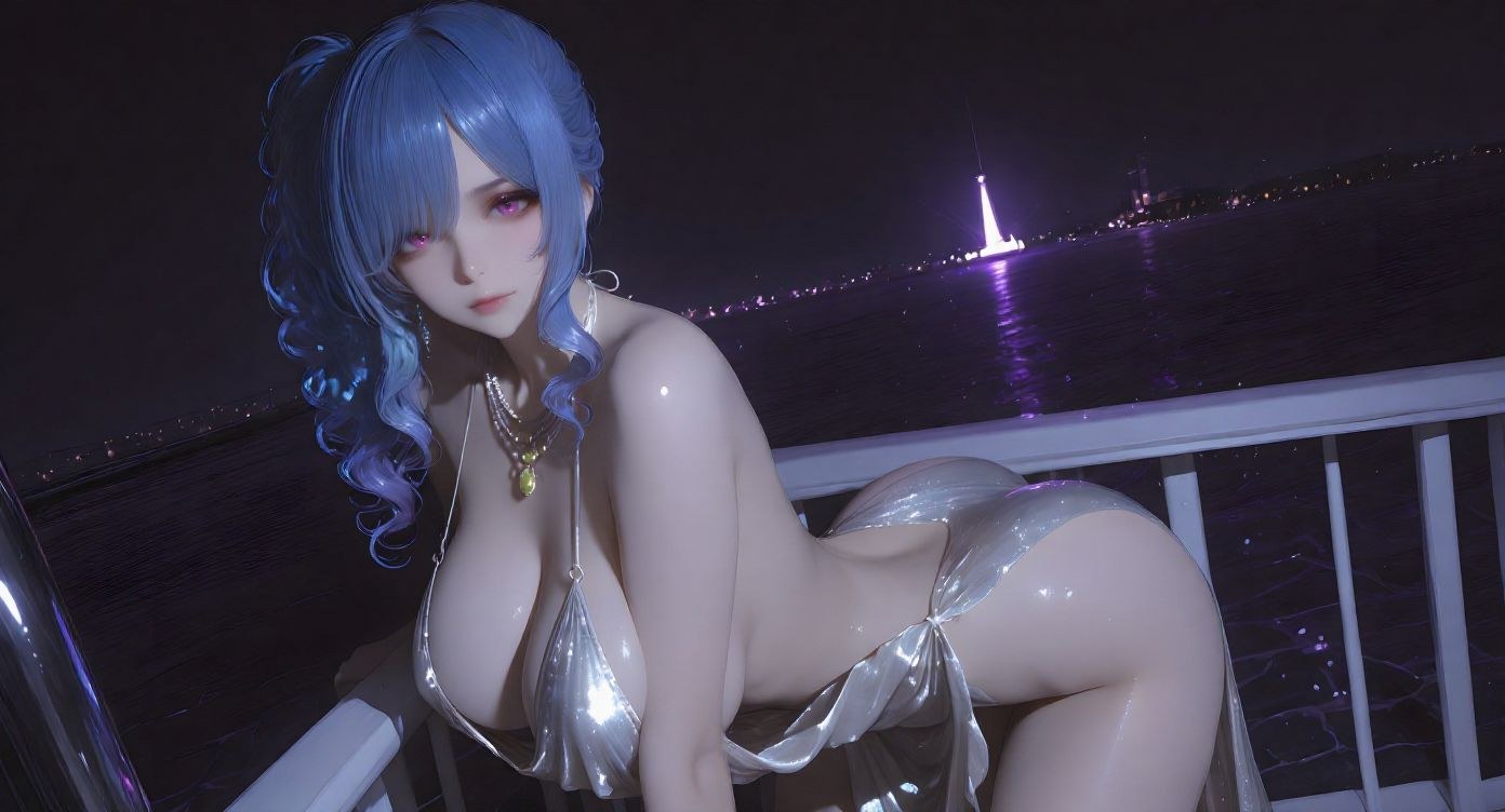 AI Porn - 碧蓝航线 圣路易斯：長髮角色寫真美胸AI成人向圖集 174P