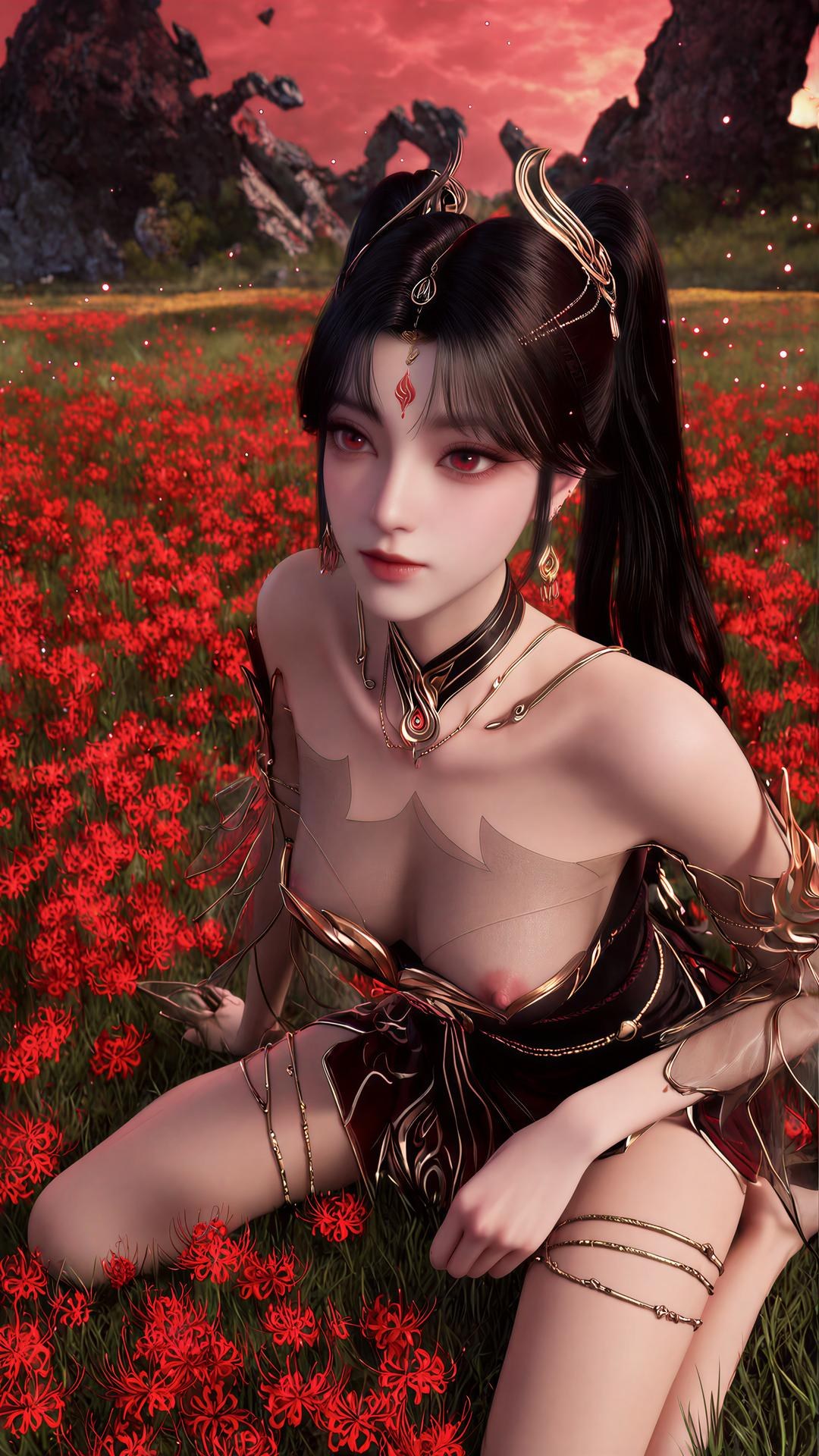 AI Porn - 蛋蛋：角色寫真長髮美胸AI成人向圖集 102P
