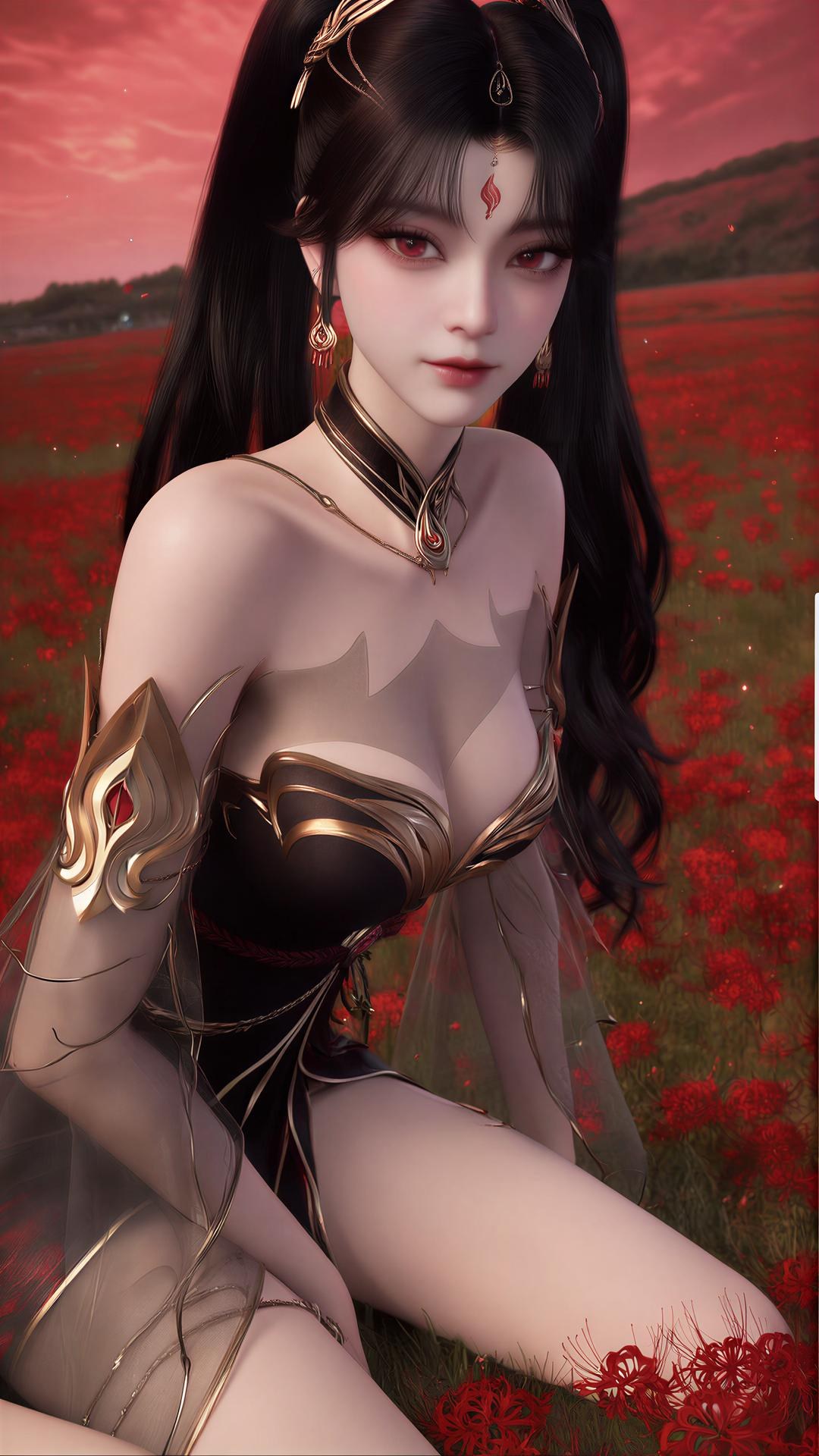 AI Porn - 蛋蛋：角色寫真長髮美胸AI成人向圖集 102P