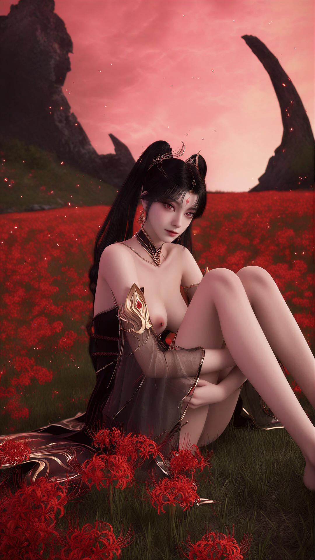 AI Porn - 蛋蛋 キャラクター画像集 ロングヘア 豊かな胸元 AI画像ギャラリー 102P