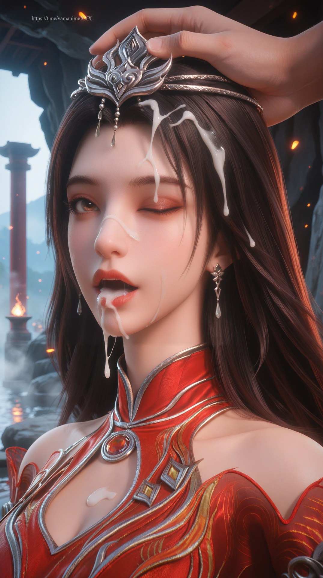 AI Porn - 紅衣尸王 雨馨：紅衣角色寫真長髮AI成人向圖集 106P9V