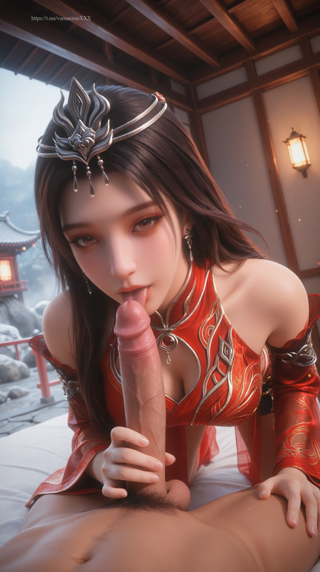 AI Porn - 紅衣尸王 雨馨：紅衣角色寫真長髮AI成人向圖集 106P9V