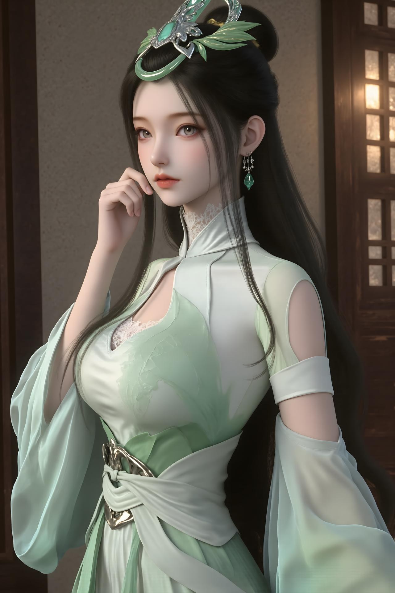 AI Porn - 陆嫁嫁：古风角色寫真長髮AI成人向圖集 61P